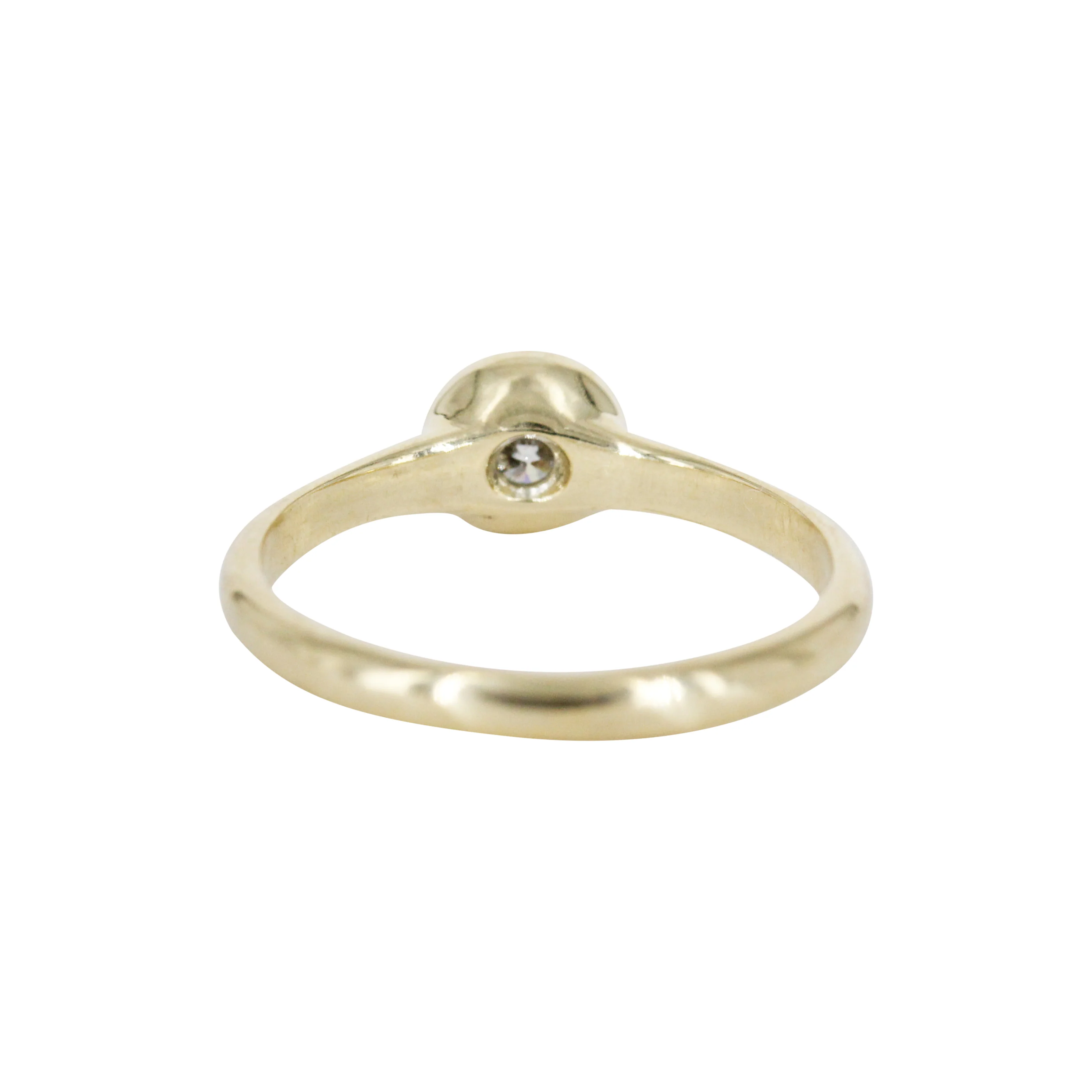 The Hera Ring: A 14k Gold Hand-Carved Salt and Pepper Diamond Solitaire - Mitchell's Manufacturing Jewel