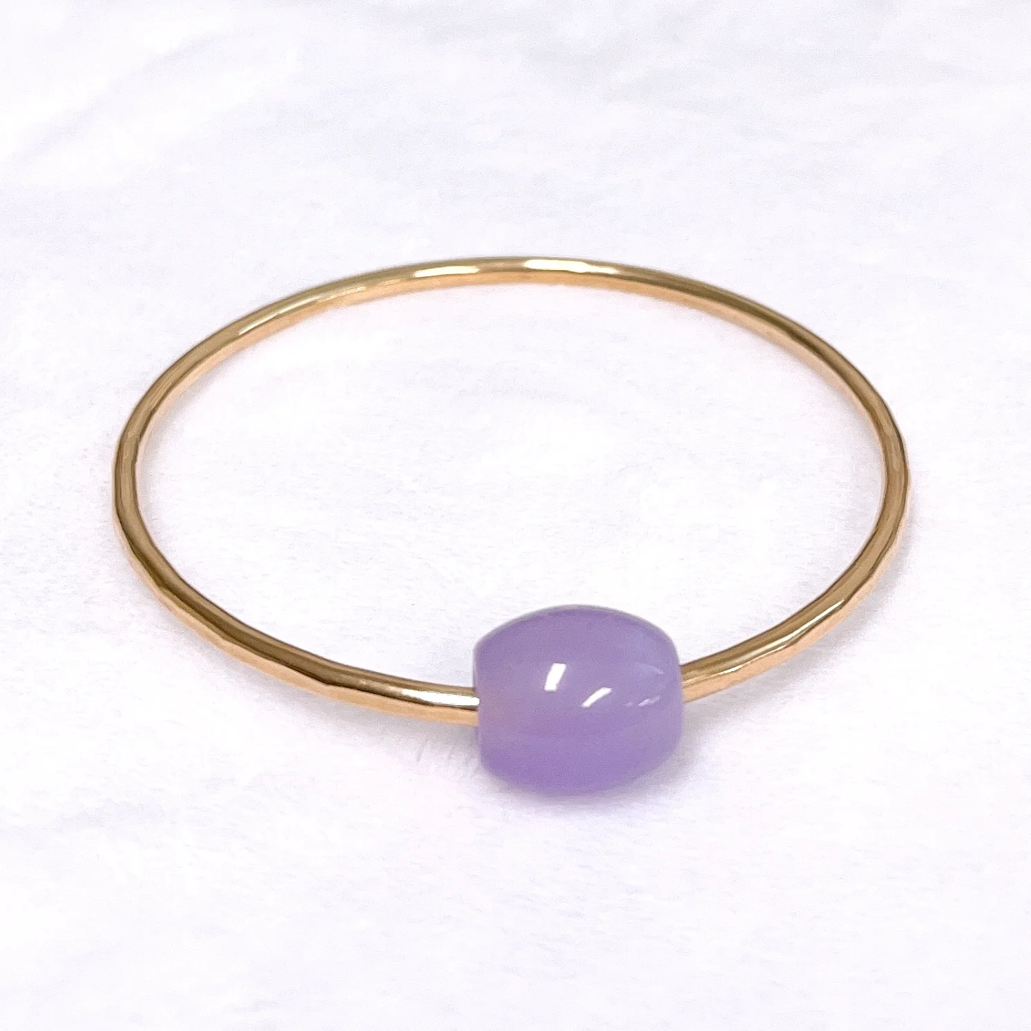 Bangle KEIKE - lavender jade bead (B551) - Mitchell's Manufacturing Jewel