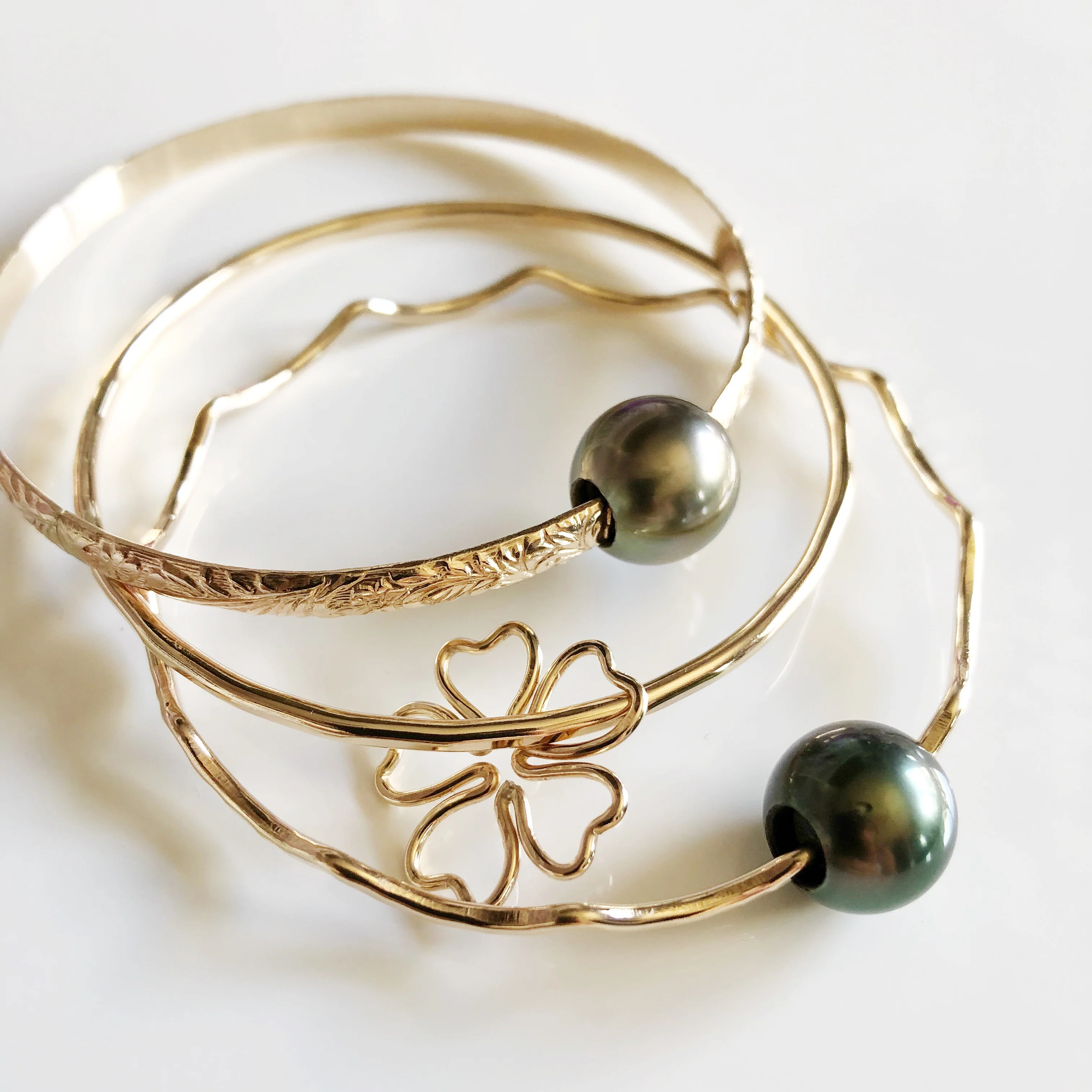 Bangle TOMI - tahitian pearl (B394) - Mitchell's Manufacturing Jewel