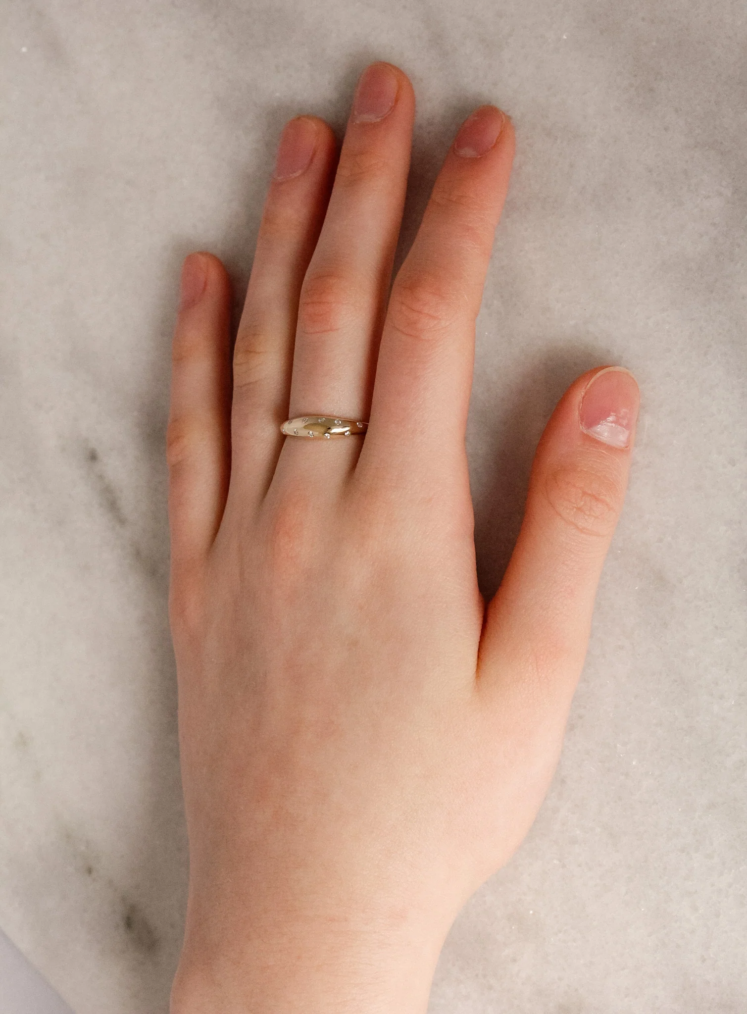 The Stardust Dome: A 14k Gold & Diamond Path to Intuition - Mitchell's Manufacturing Jewel