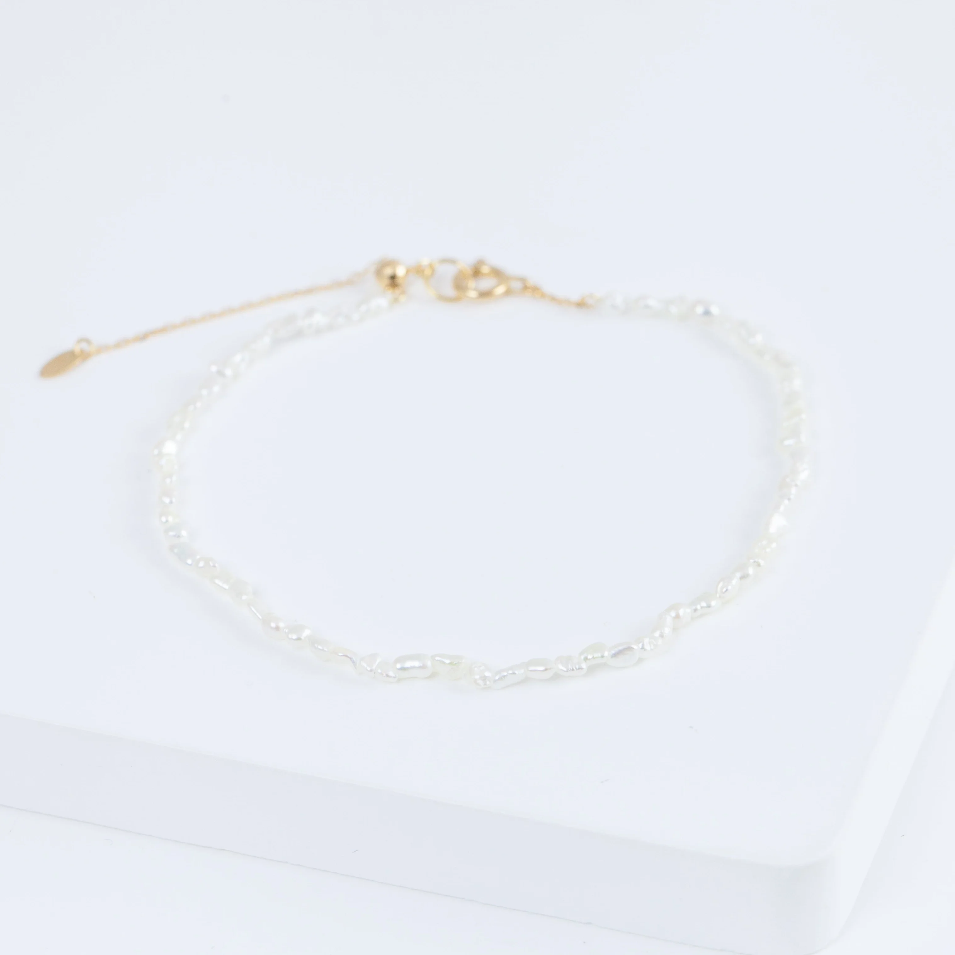 Sazare small white akoya pearl bracelet (#6065) - Mitchell's Manufacturing Jewel