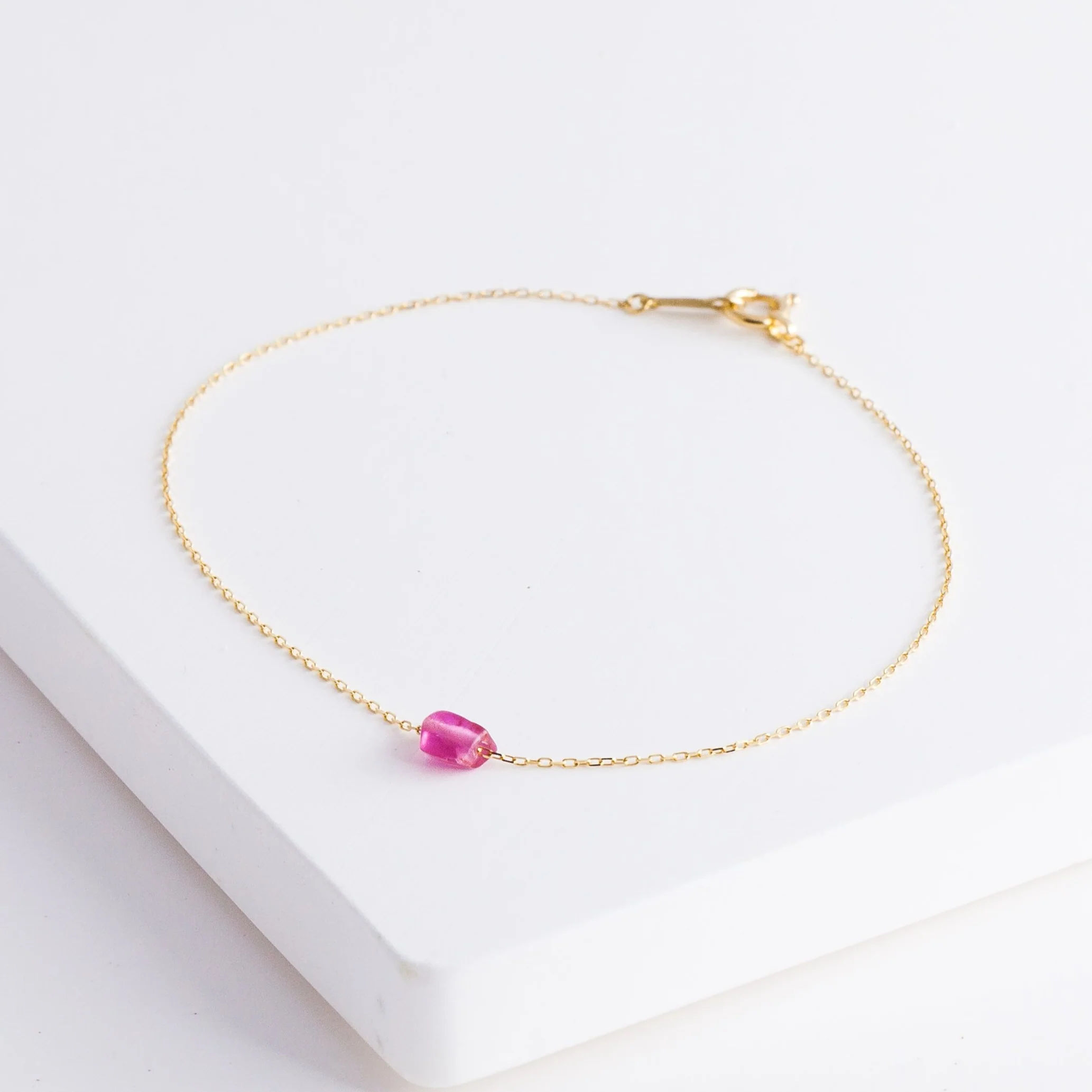 Rough stone ruby bracelet - Mitchell's Manufacturing Jewel