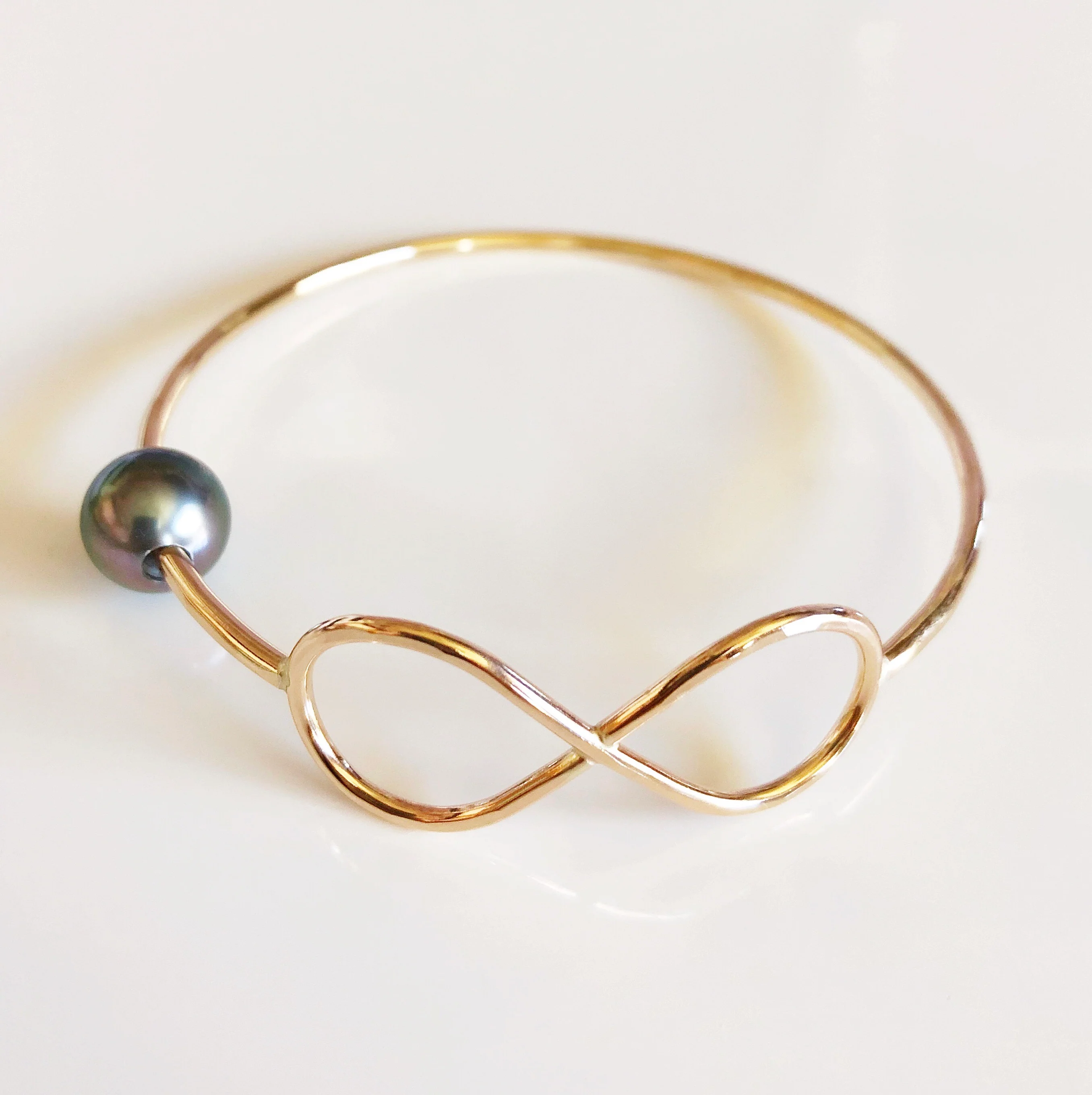 Bangle Halia - tahitian pearl (B122) - Mitchell's Manufacturing Jewel