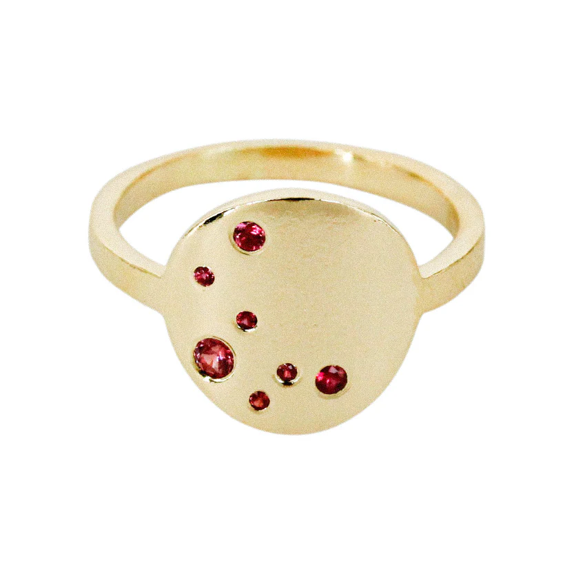 Ruby Mosaic 14k Gold Ring - Mitchell's Manufacturing Jewel