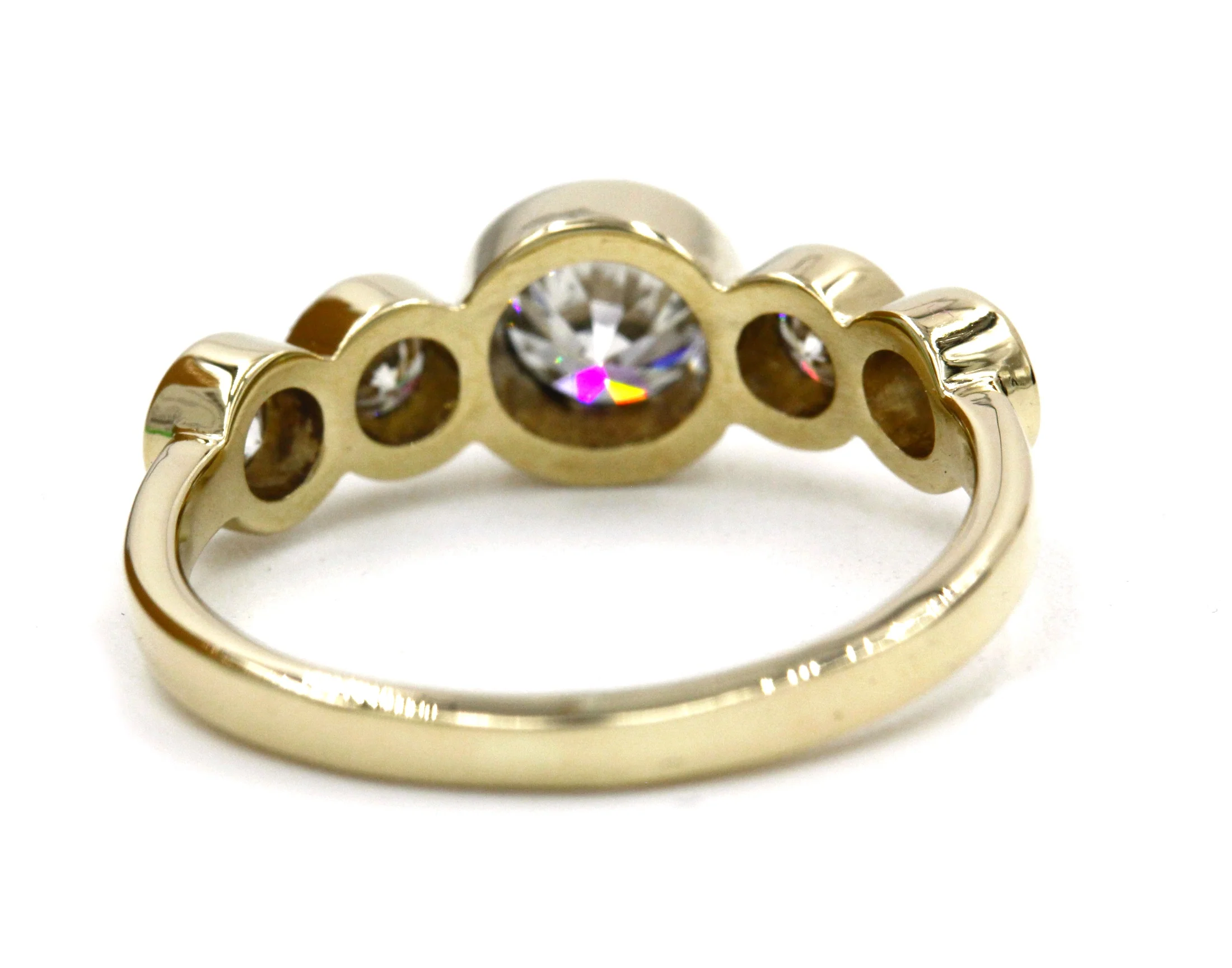 The Hestia Ring: A 14k Gold Salt and Pepper Diamond Cluster - Mitchell's Manufacturing Jewel