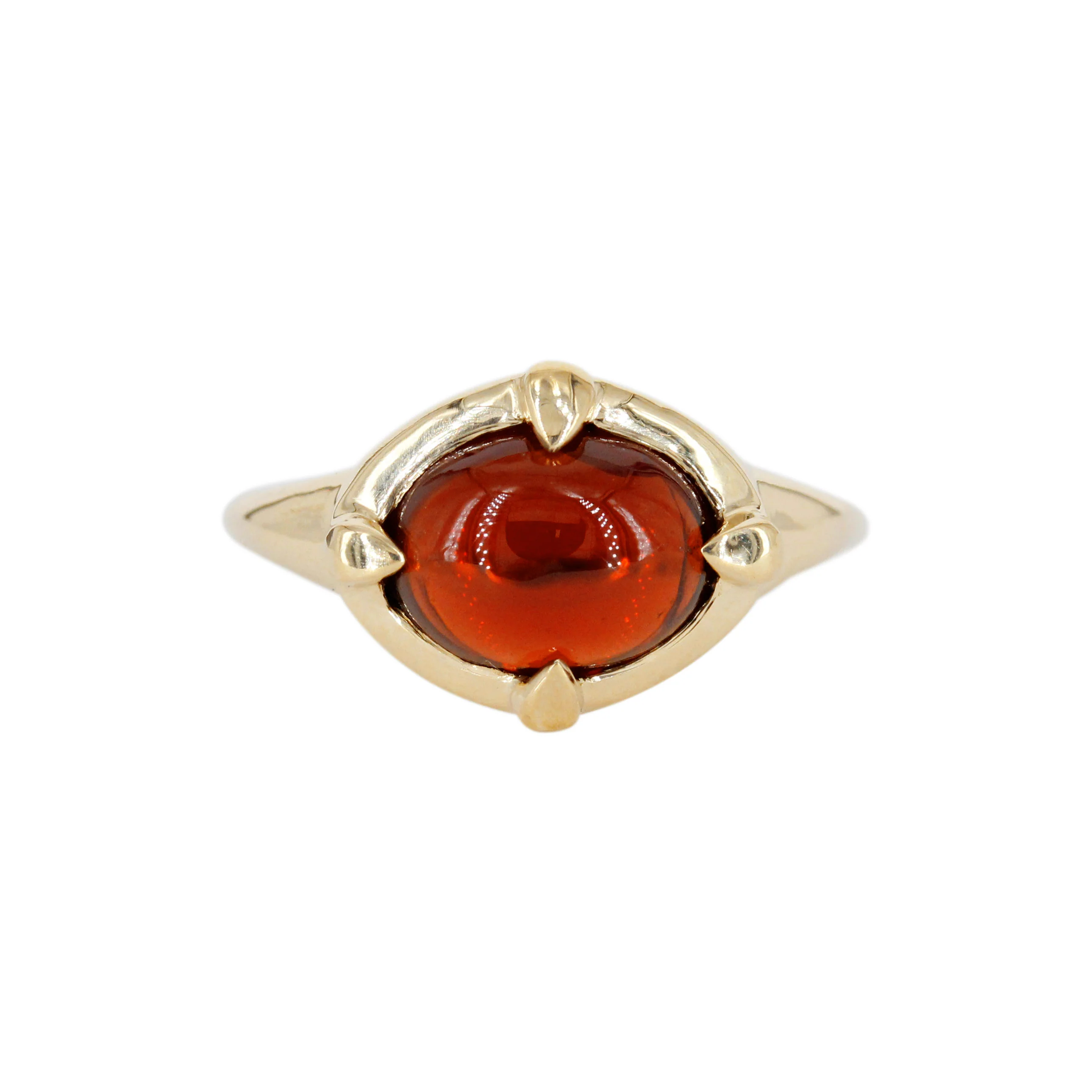 The Crimson Sovereign: A 14k Gold & Mozambique Garnet Heirloom - Mitchell's Manufacturing Jewel