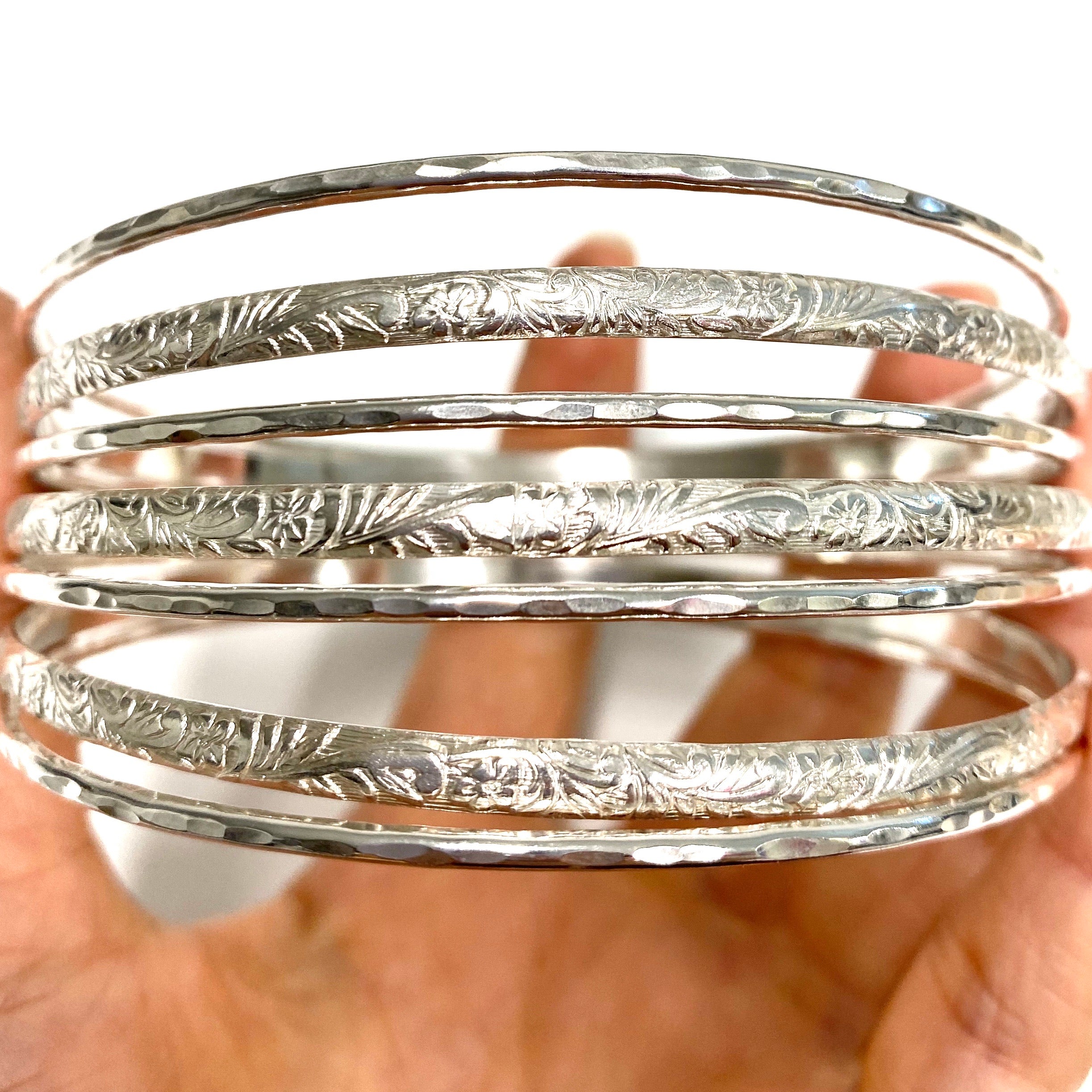 ATHENA bangles set - 4mm heirloom bangles (B457) - Mitchell's Manufacturing Jewel