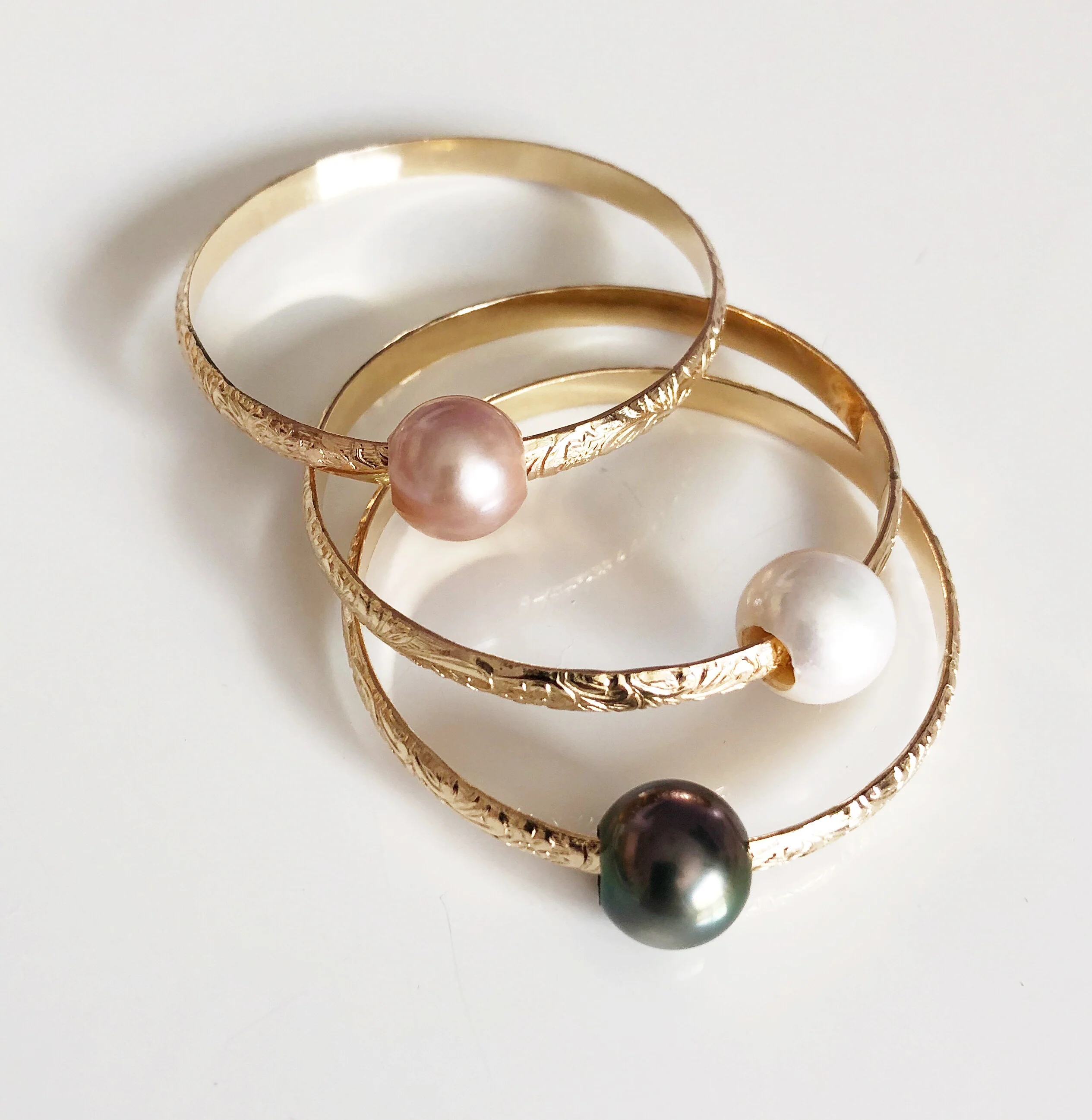 Bangle GIGI - Tahitian pearl (B312) - Mitchell's Manufacturing Jewel