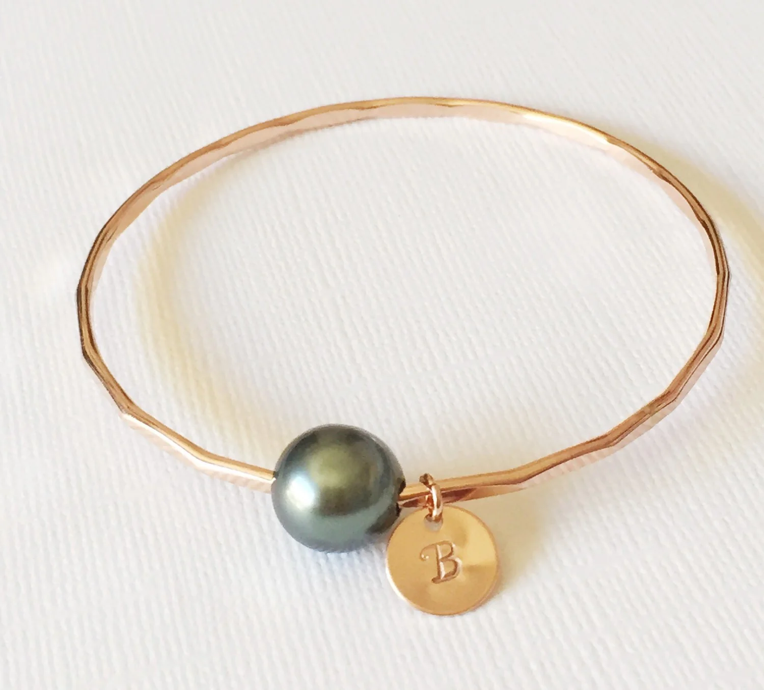 Bangle Chari - tahitian pearl (B142) - Mitchell's Manufacturing Jewel