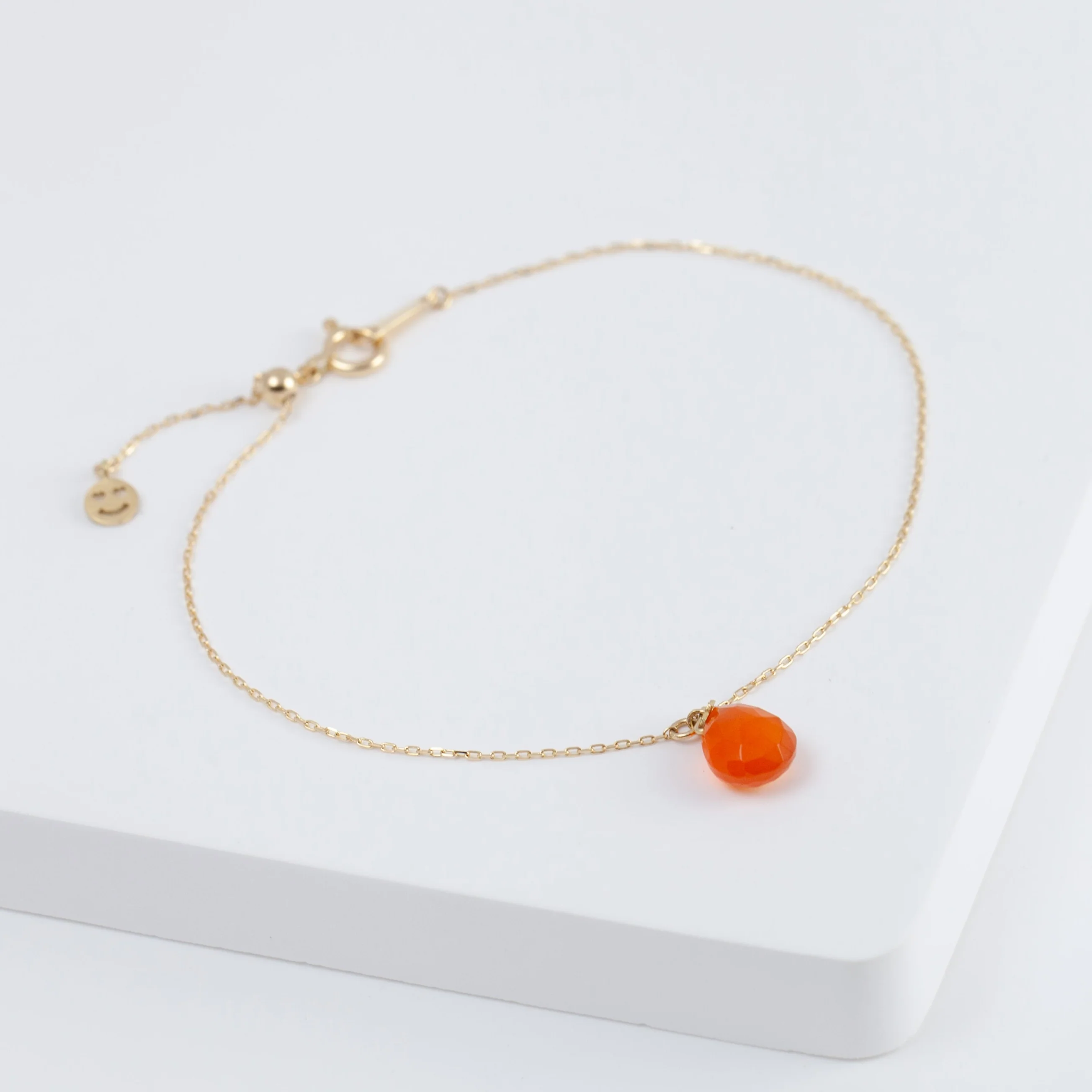 Smiley carnelian bracelet - Mitchell's Manufacturing Jewel