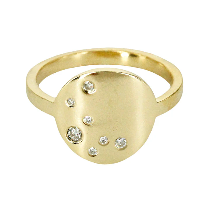 Diamond Mosaic 14k Gold Ring - Mitchell's Manufacturing Jewel