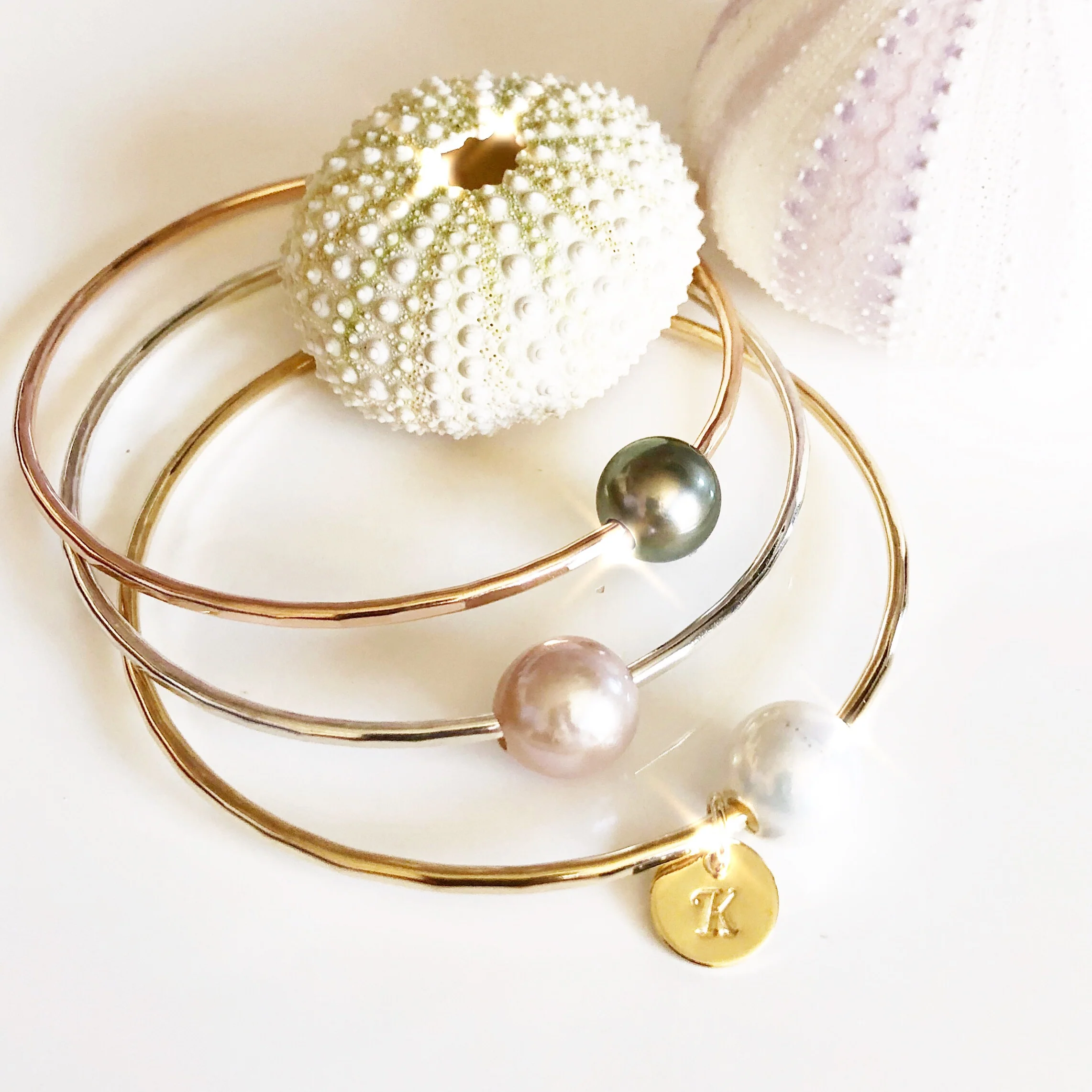 Camelia bangles set (B235) - Mitchell's Manufacturing Jewel