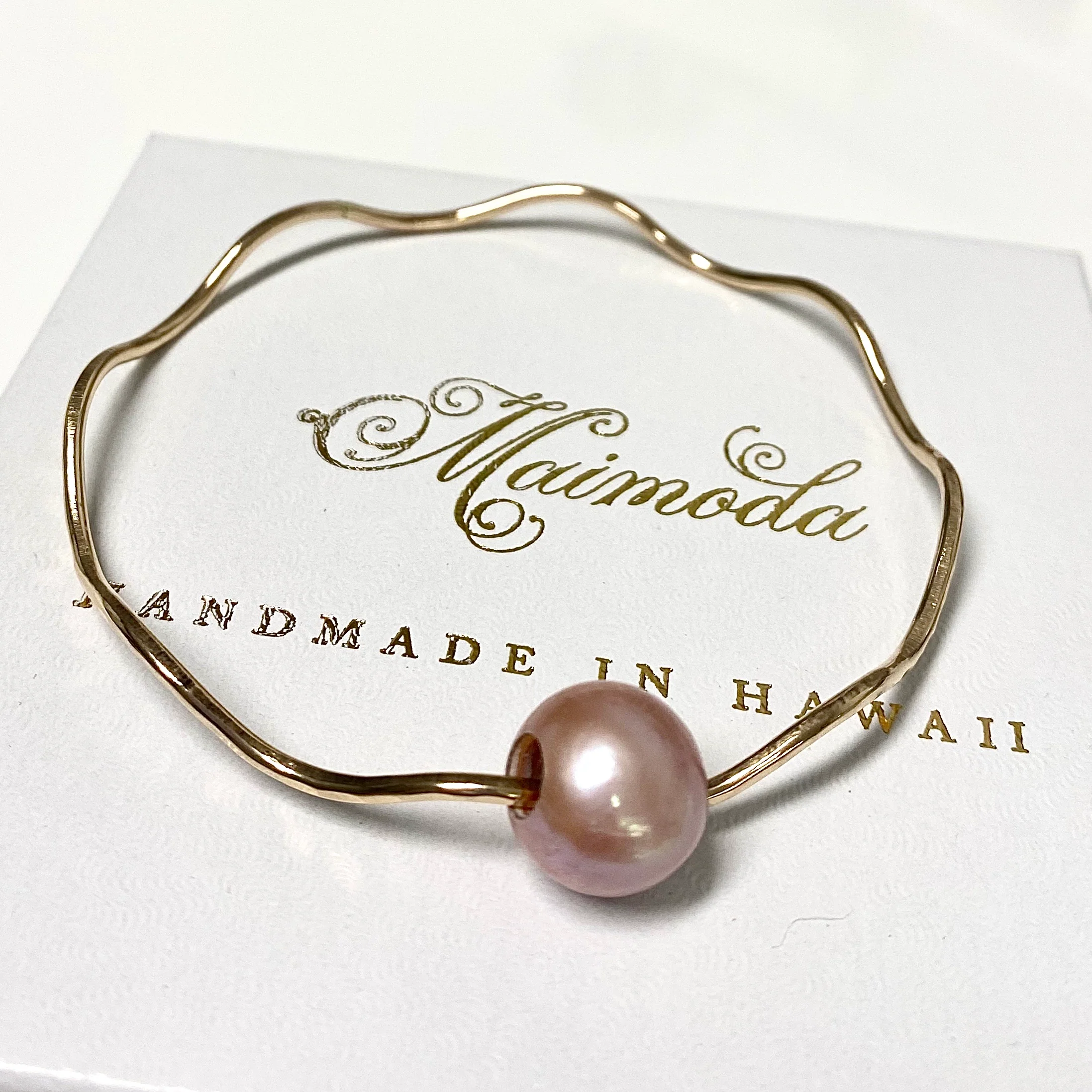 Bangle NOLA - pink Edison pearl (B450) - Mitchell's Manufacturing Jewel