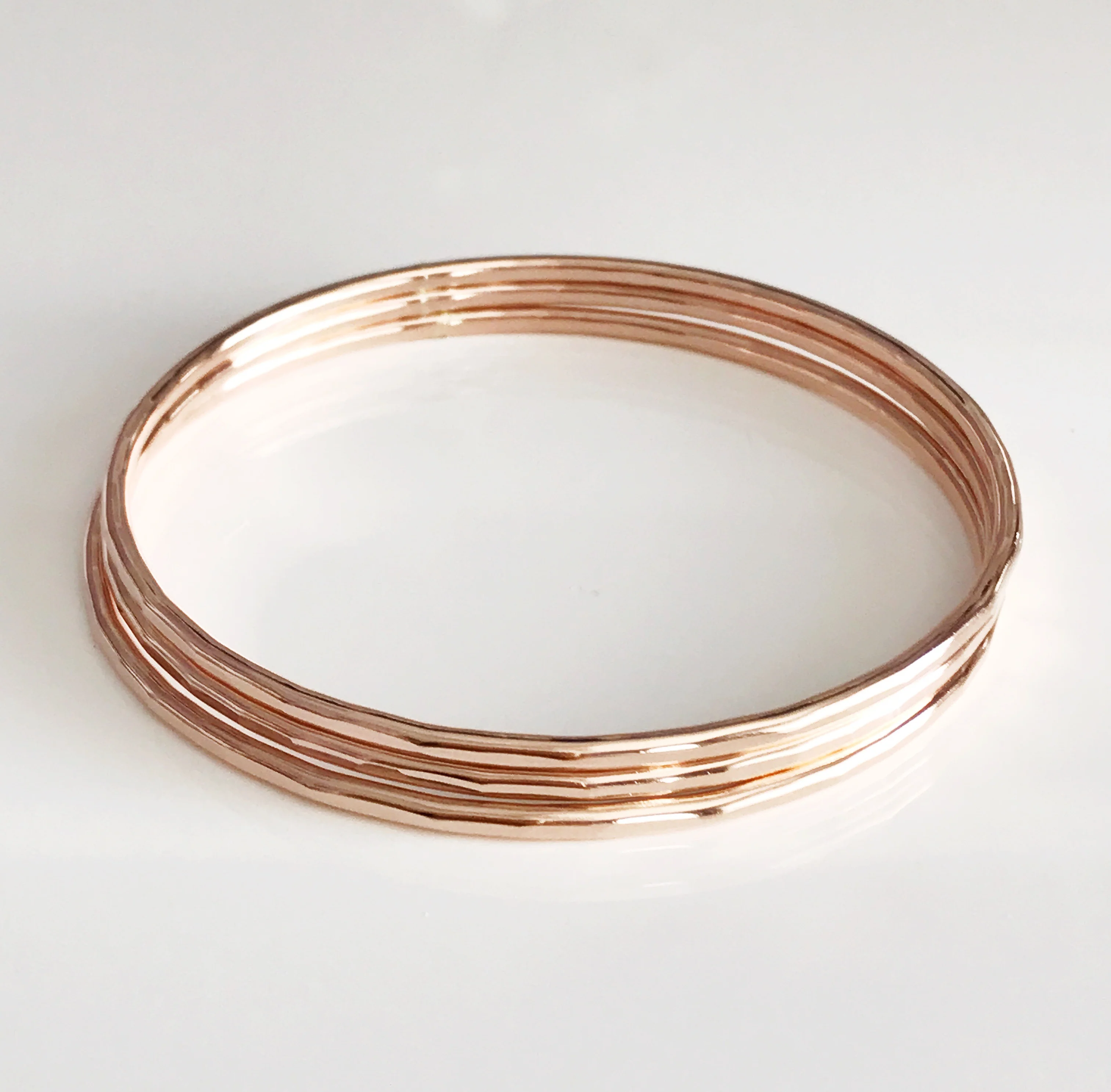 Carly bangles set- rose gold (B183) - Mitchell's Manufacturing Jewel