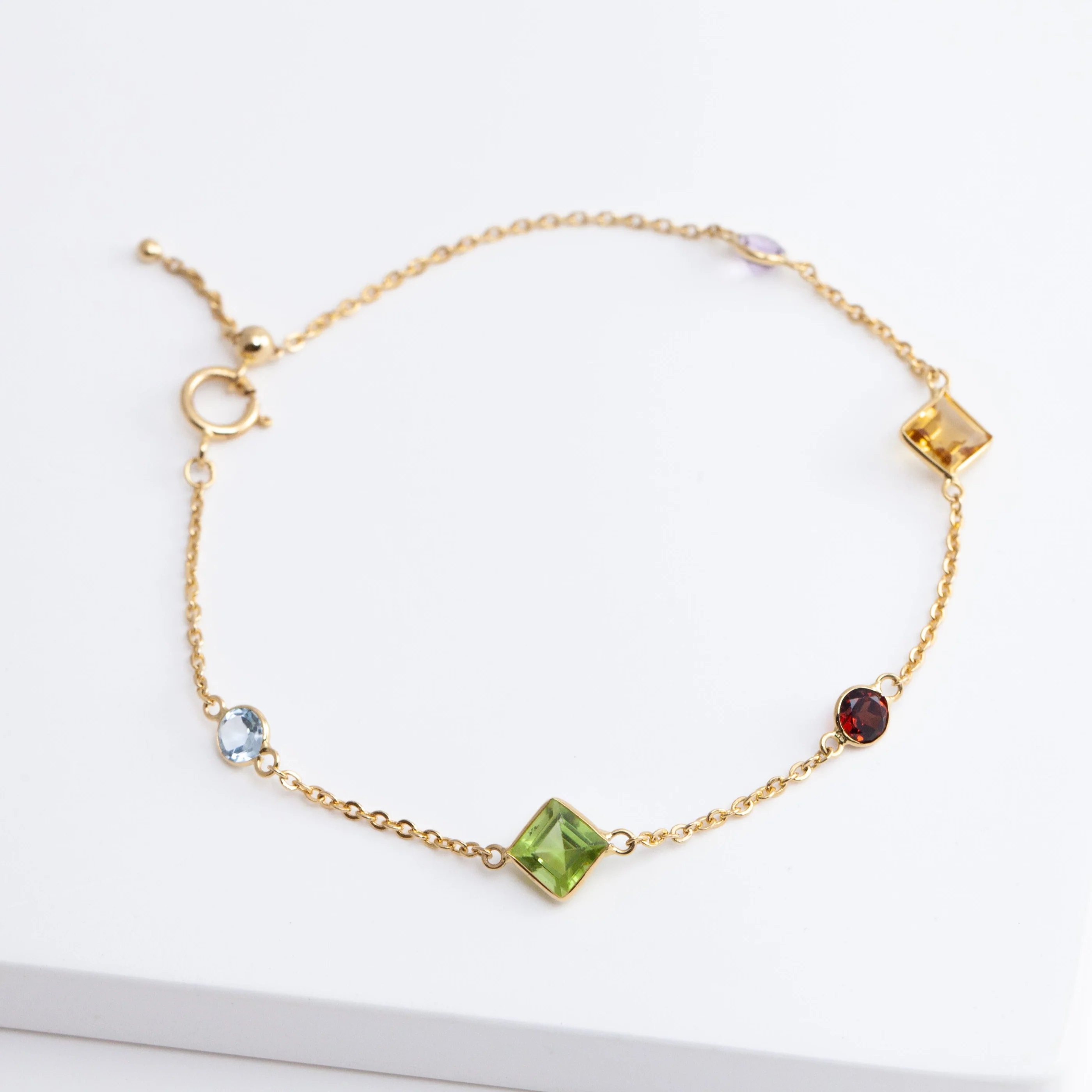 Mixed gemstones bracelet - Mitchell's Manufacturing Jewel