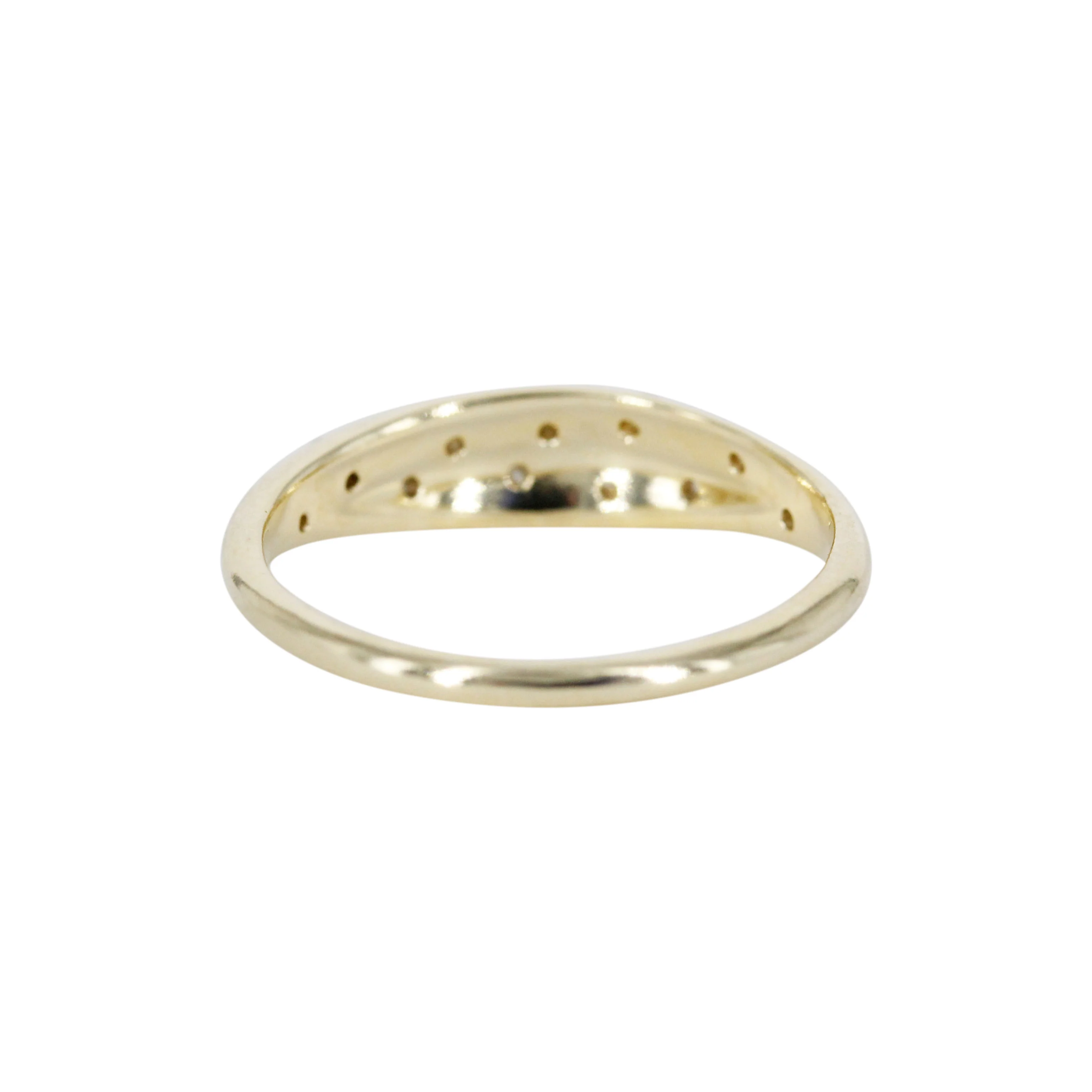 The Stardust Dome: A 14k Gold & Diamond Path to Intuition - Mitchell's Manufacturing Jewel