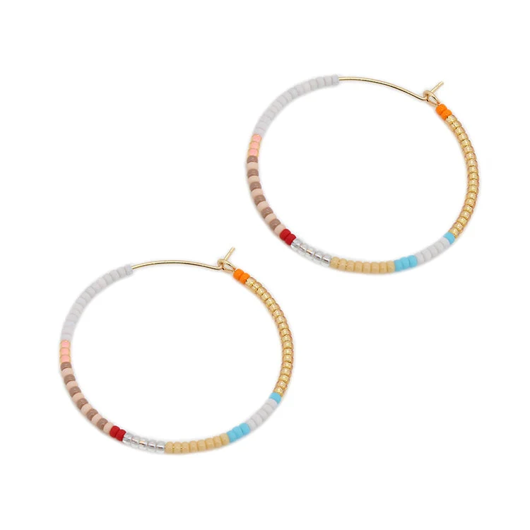 Aryna Hoops - Latte - Mitchell's Manufacturing Jewel