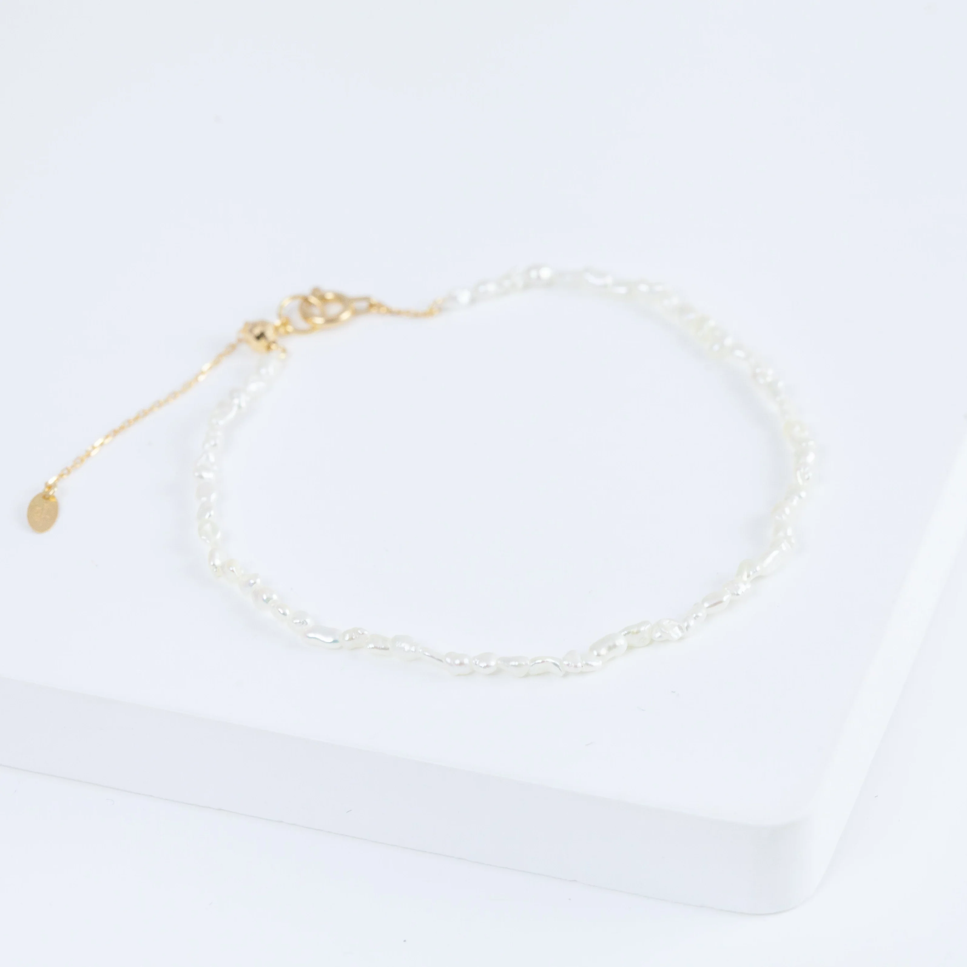 Sazare small white akoya pearl bracelet (#6065) - Mitchell's Manufacturing Jewel