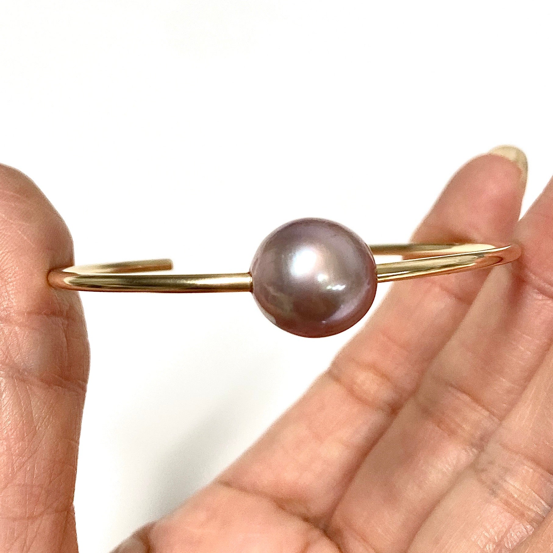 Cuff COCO - Pink Edison pearl (B445) - Mitchell's Manufacturing Jewel