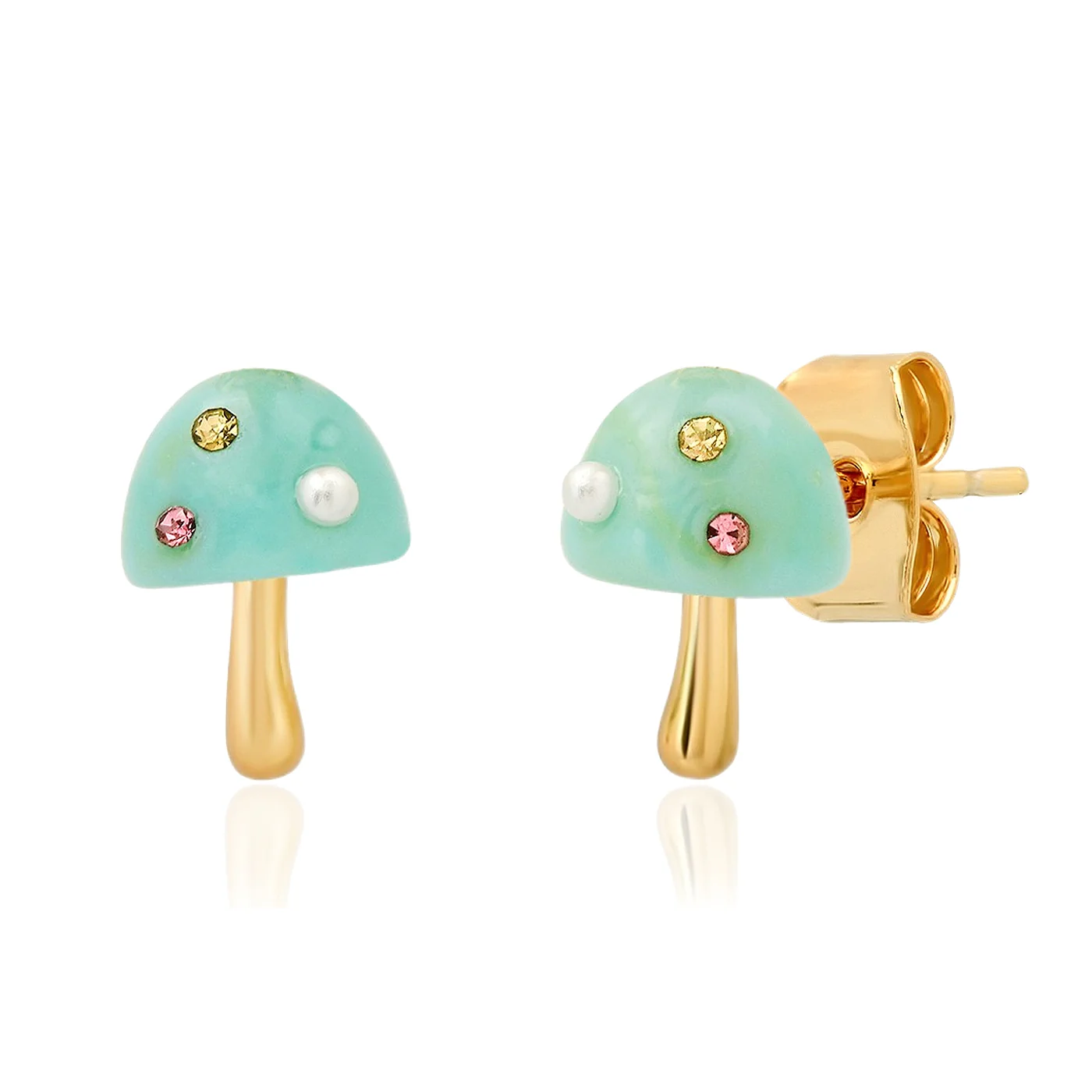 Sky Magical Mushroom Studs - Sky - Mitchell's Manufacturing Jewel