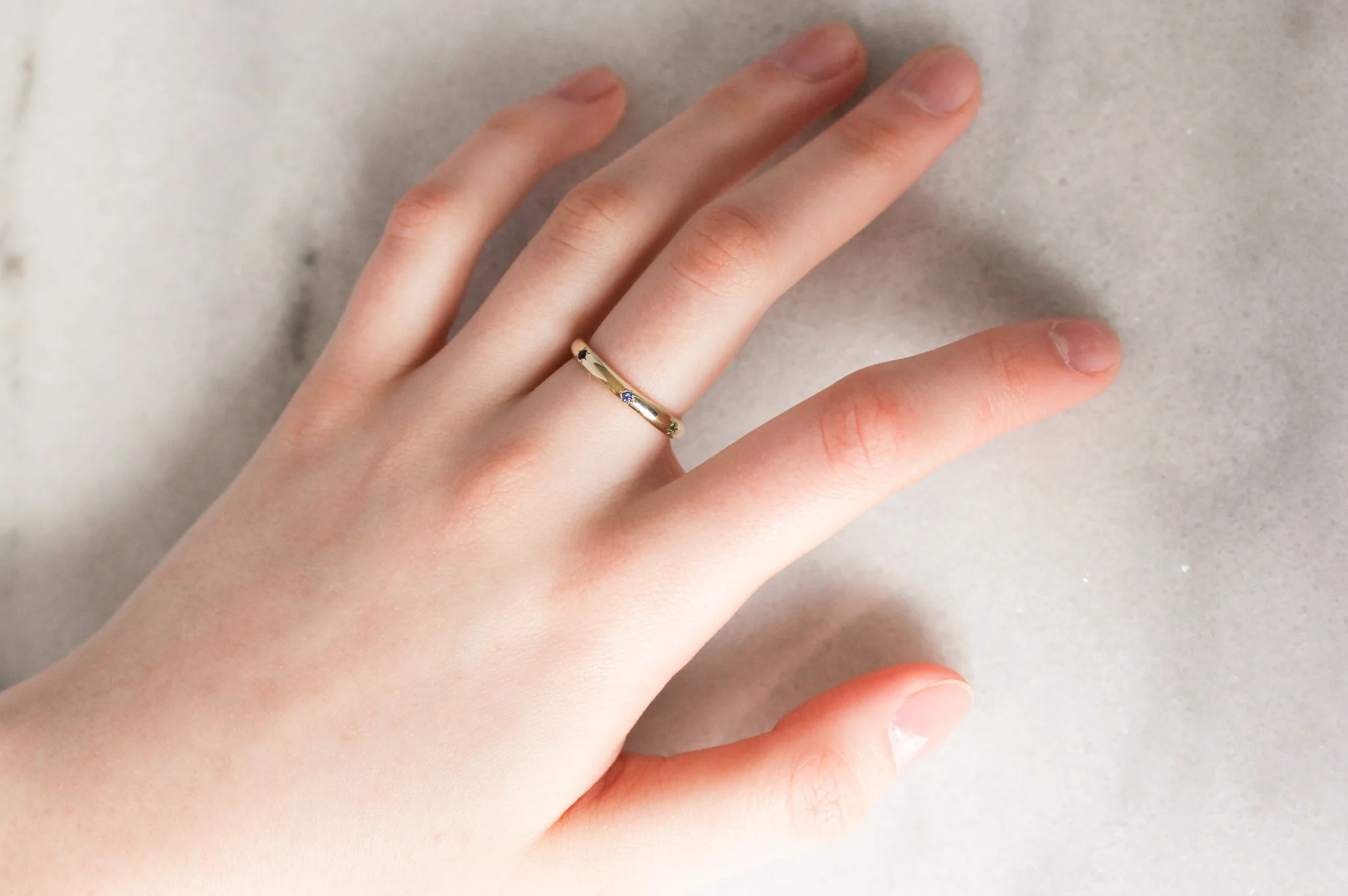The Asteria Band: 14k Gold Multi-Gemstone Star-Set Talisman - Mitchell's Manufacturing Jewel