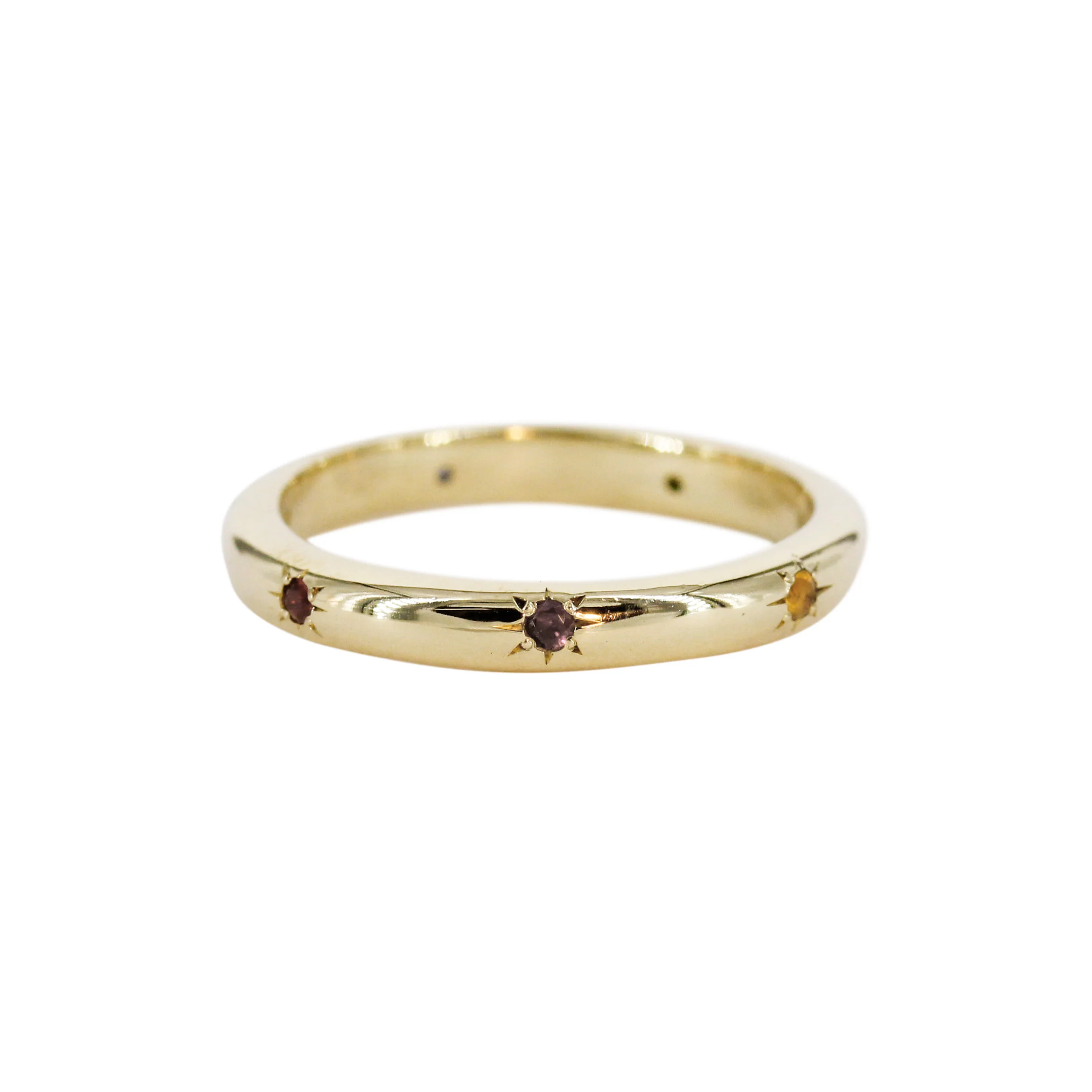 The Asteria Band: 14k Gold Multi-Gemstone Star-Set Talisman - Mitchell's Manufacturing Jewel