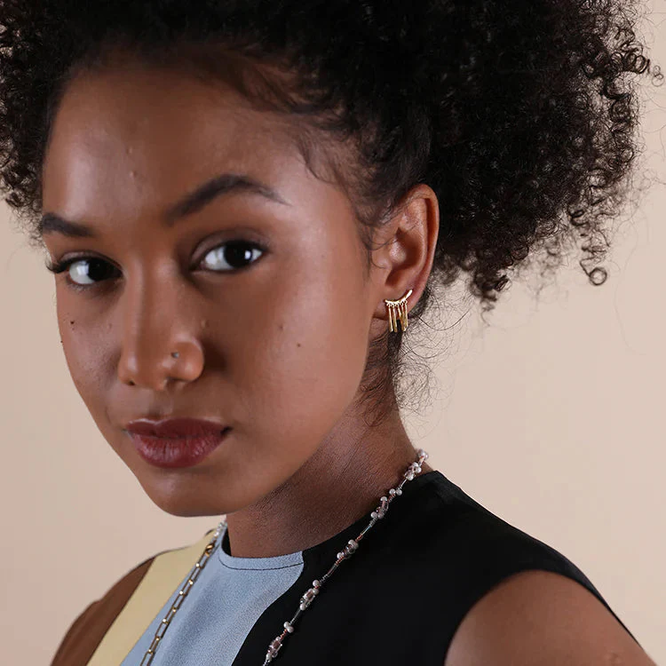 Jiao Gold Plated Earring - Mitchell's Manufacturing Jewel