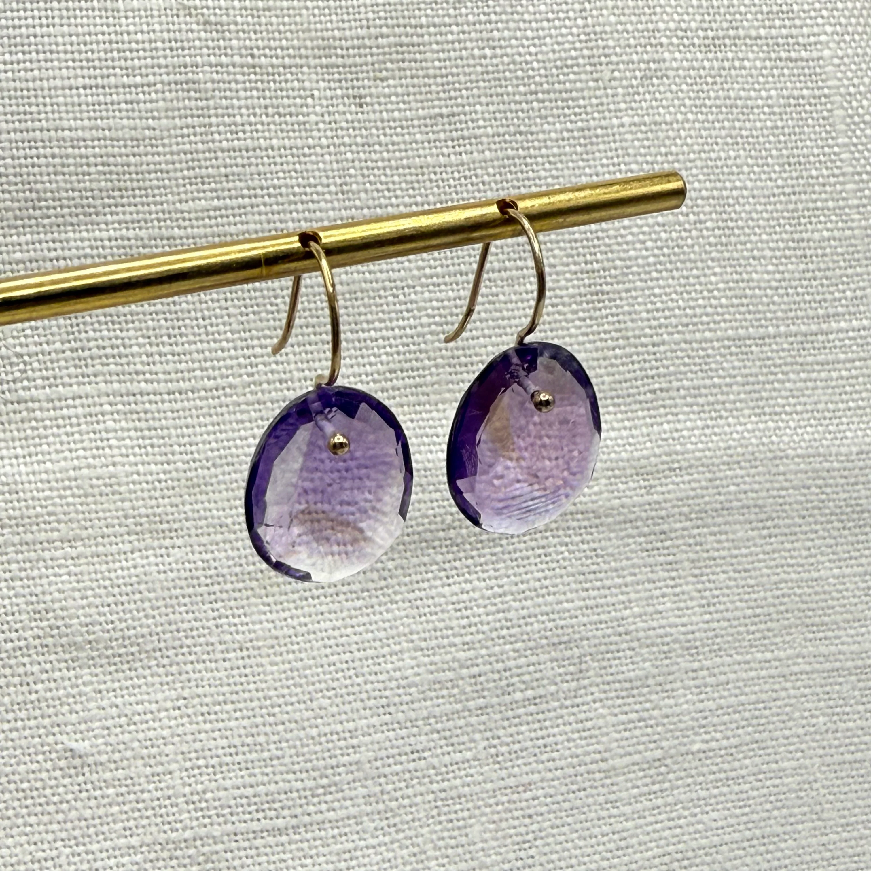 Midi Faceted Amethyst Gold Filled Earring - Mitchell's Manufacturing Jewel