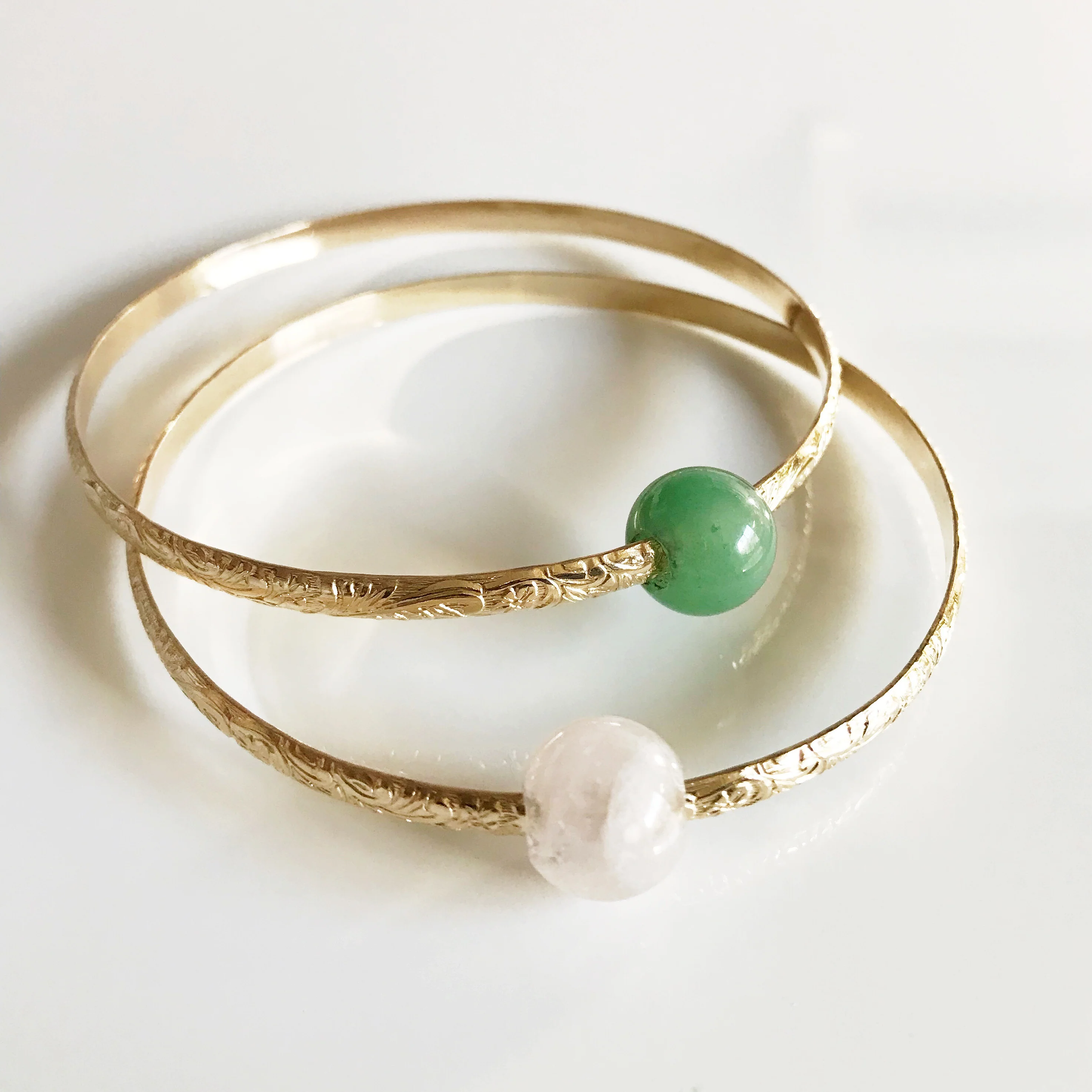 Bangle ALII - gemstones (B352) - Mitchell's Manufacturing Jewel
