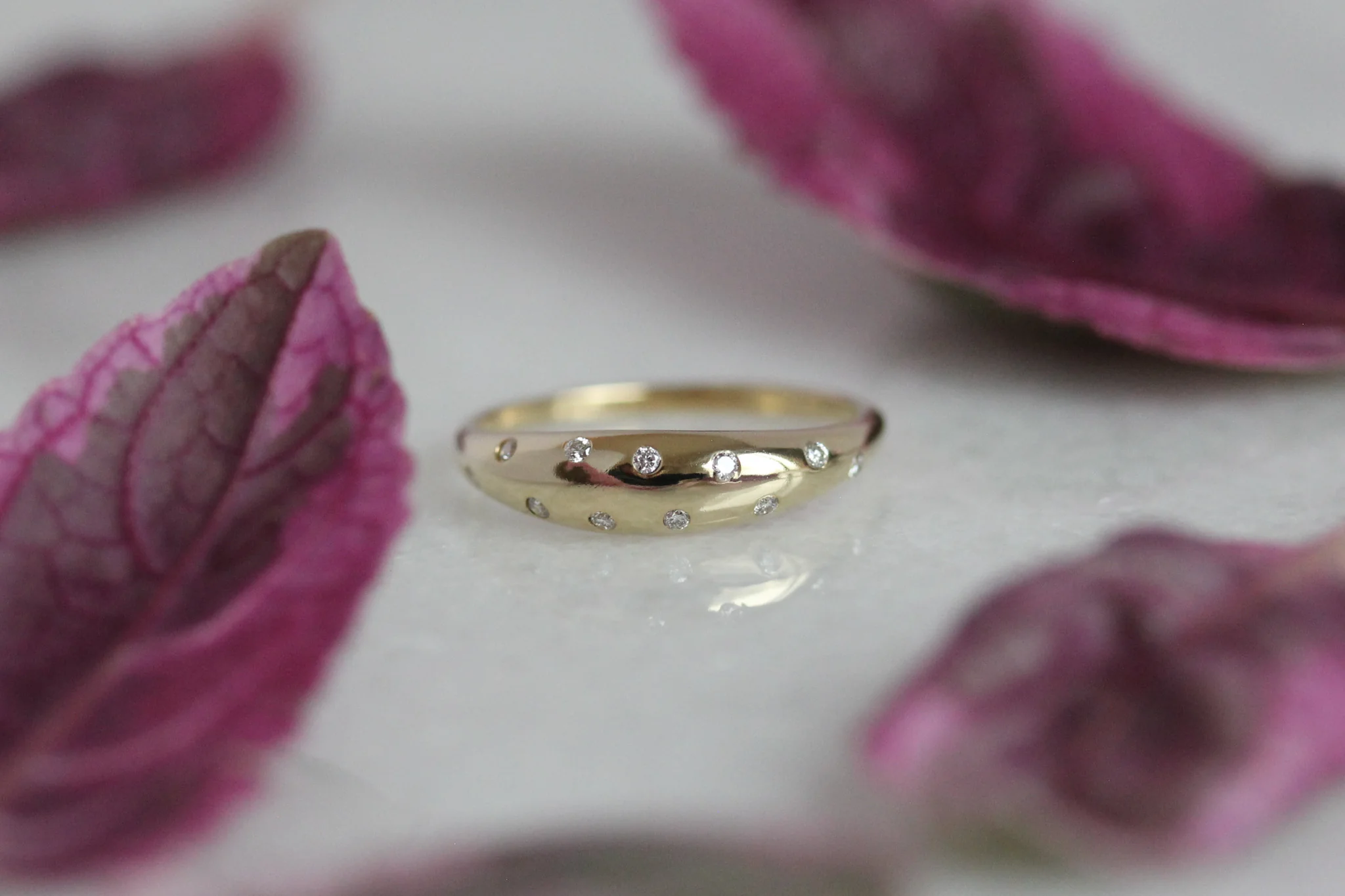 The Stardust Dome: A 14k Gold & Diamond Path to Intuition - Mitchell's Manufacturing Jewel