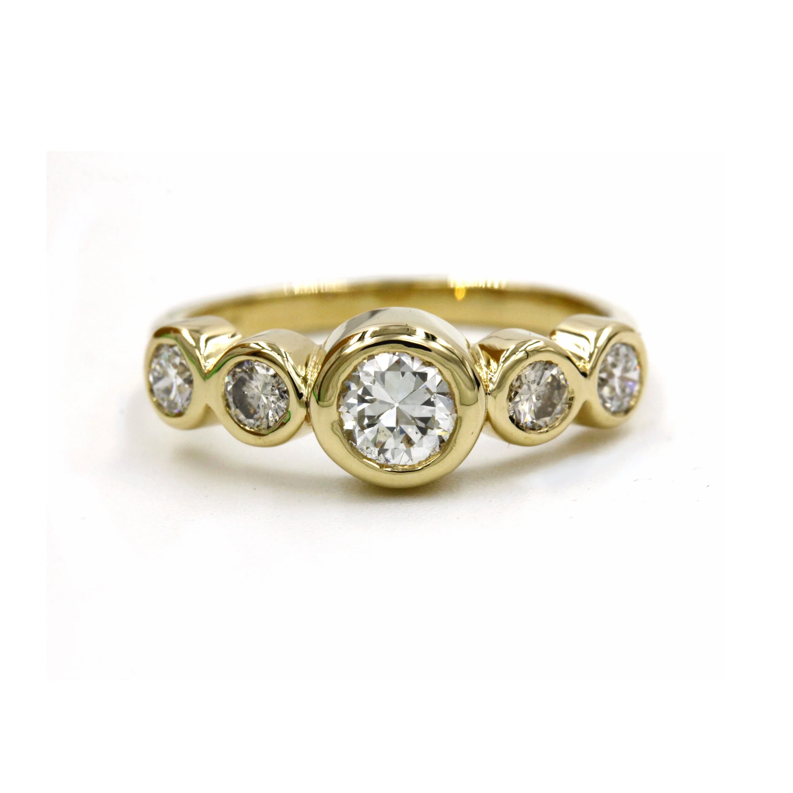 The Hestia Ring: A 14k Gold Salt and Pepper Diamond Cluster - Mitchell's Manufacturing Jewel