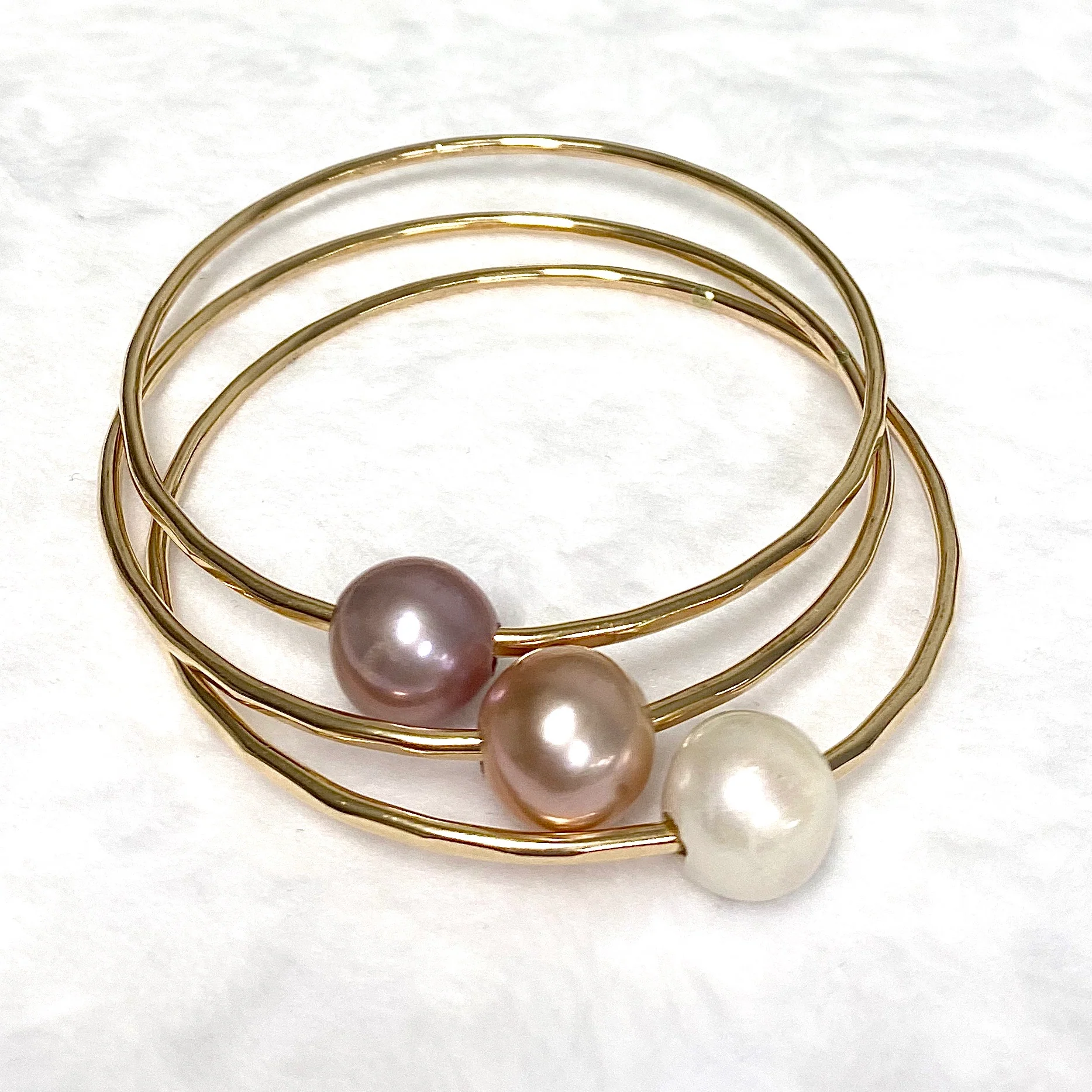 MALIA bangles set - lavender ombré Edison pearls (B453) - Mitchell's Manufacturing Jewel