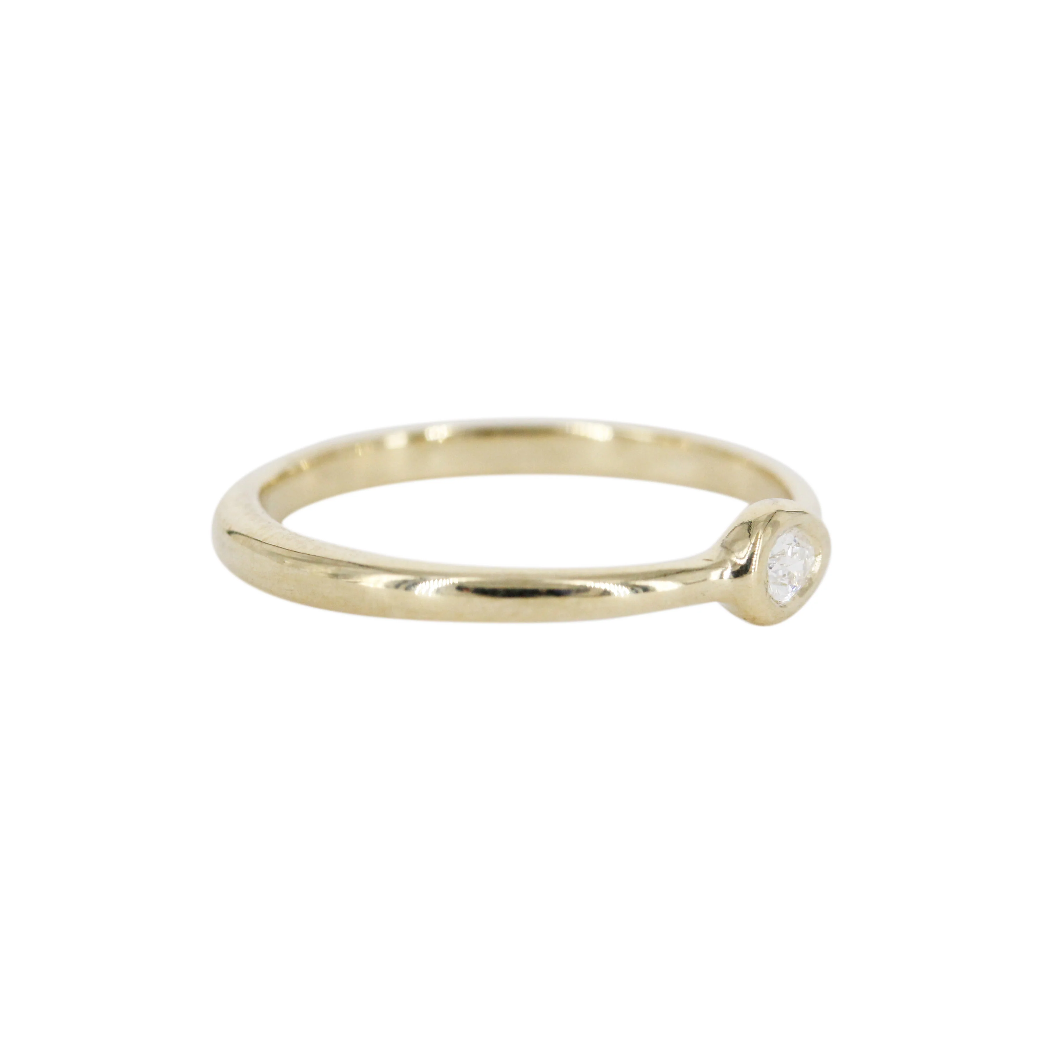 The Lyric Pear: A 14k Gold Hand-Carved Diamond Ring - Mitchell's Manufacturing Jewel
