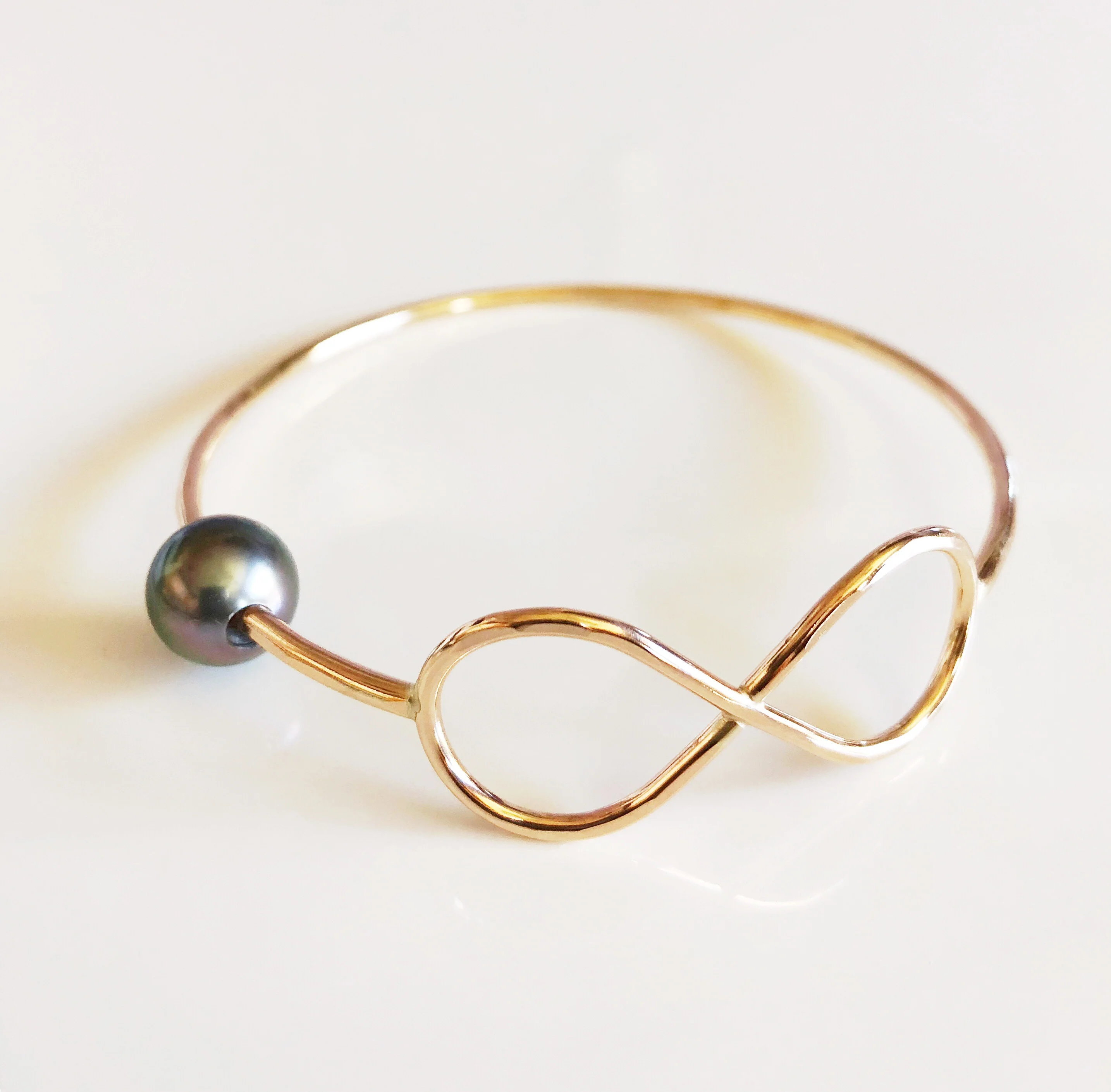 Bangle Halia - tahitian pearl (B122) - Mitchell's Manufacturing Jewel