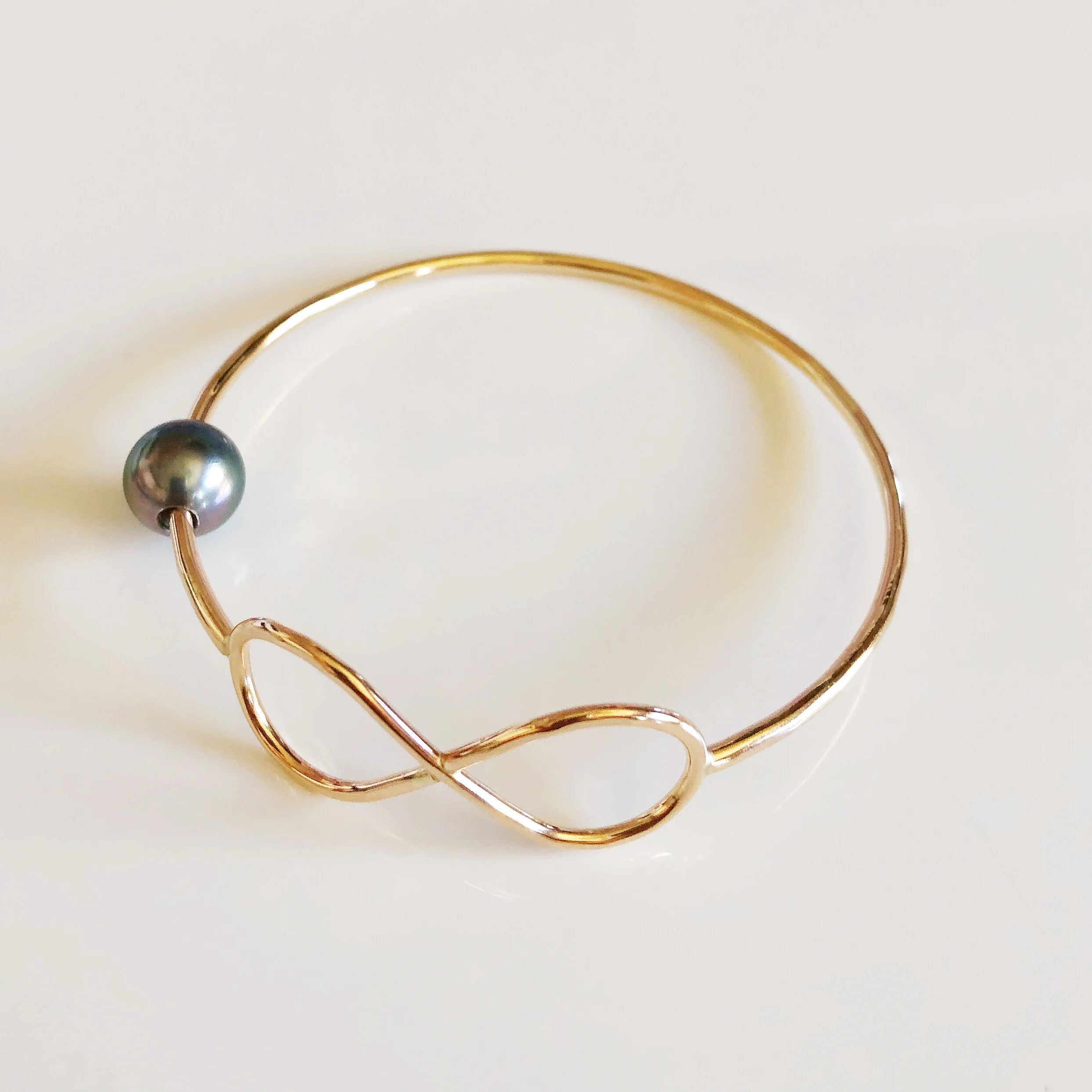 Bangle Halia - tahitian pearl (B122) - Mitchell's Manufacturing Jewel