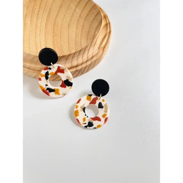 Terrazzo Circle Dangles - Mitchell's Manufacturing Jewel