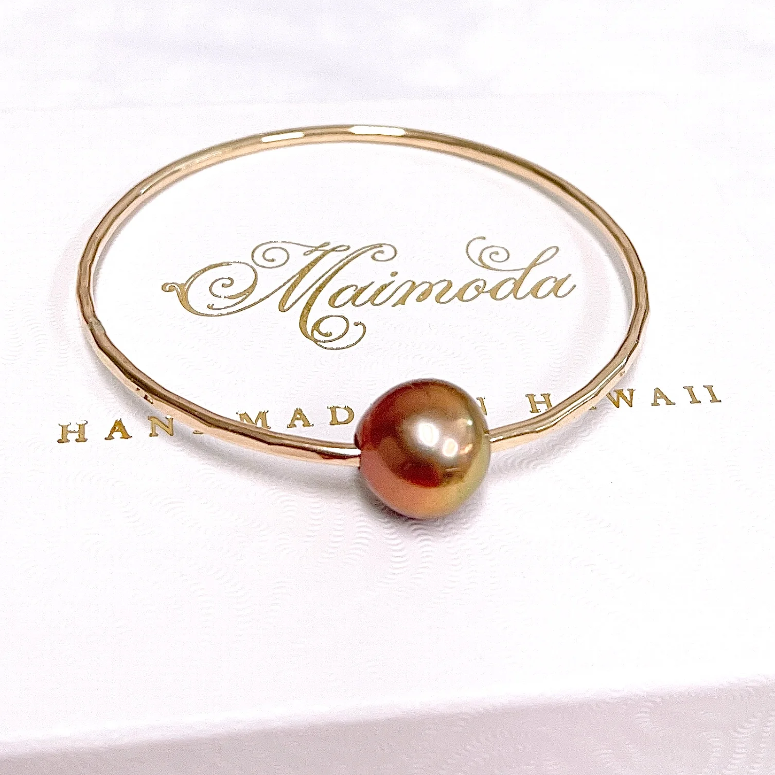 Bangle MIKA - fireball Edison pearl (B554) - Mitchell's Manufacturing Jewel